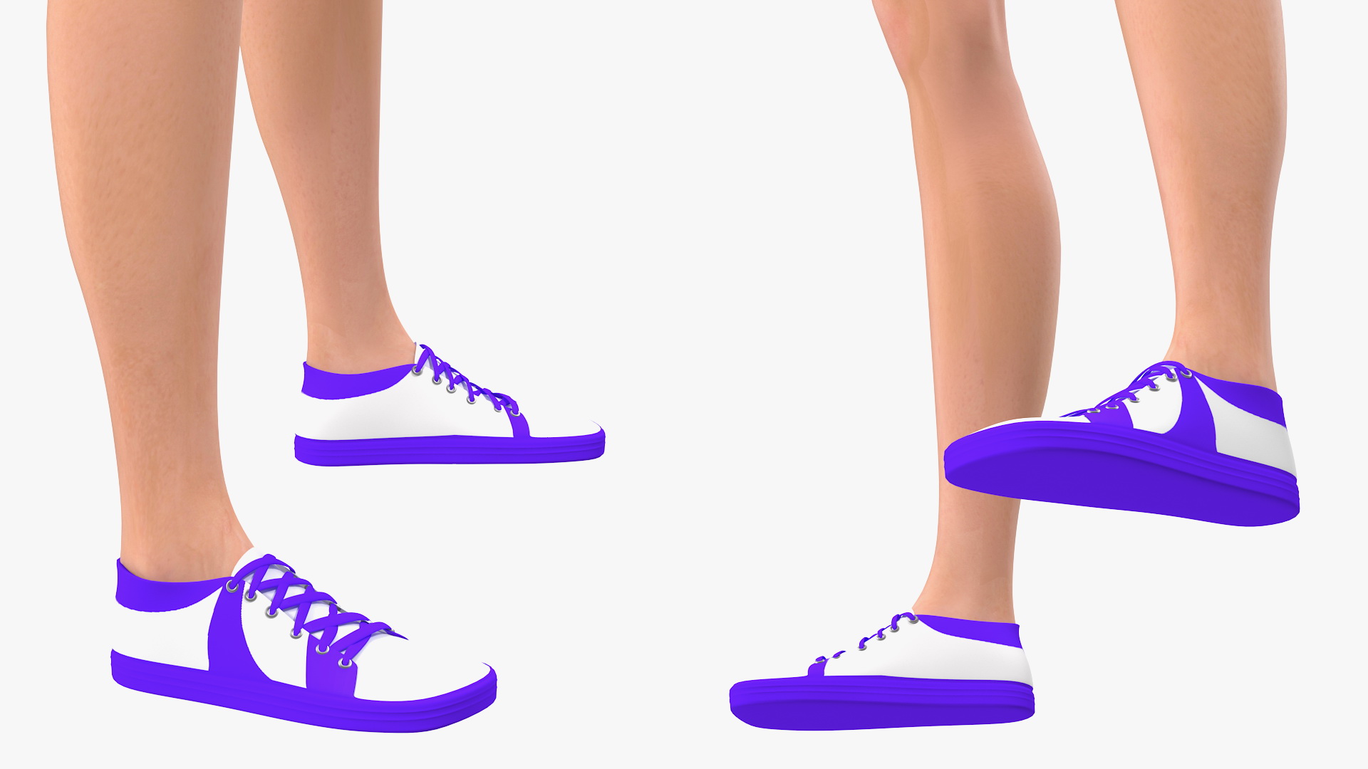 Cartoon Young Girl Sportive Clothes Standing Pose 3D model