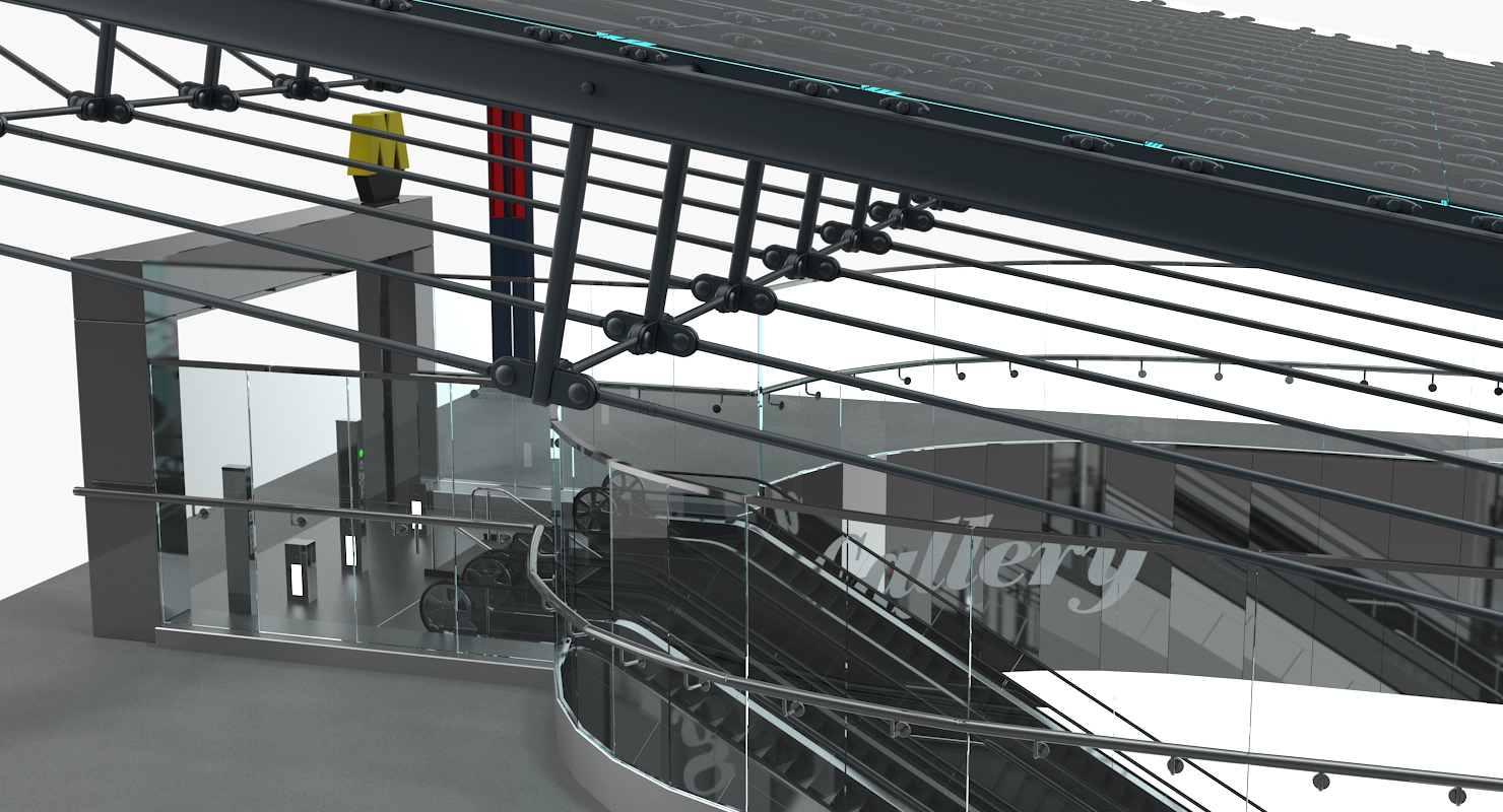 3D Wilhelminaplein Metro Station Entrance model
