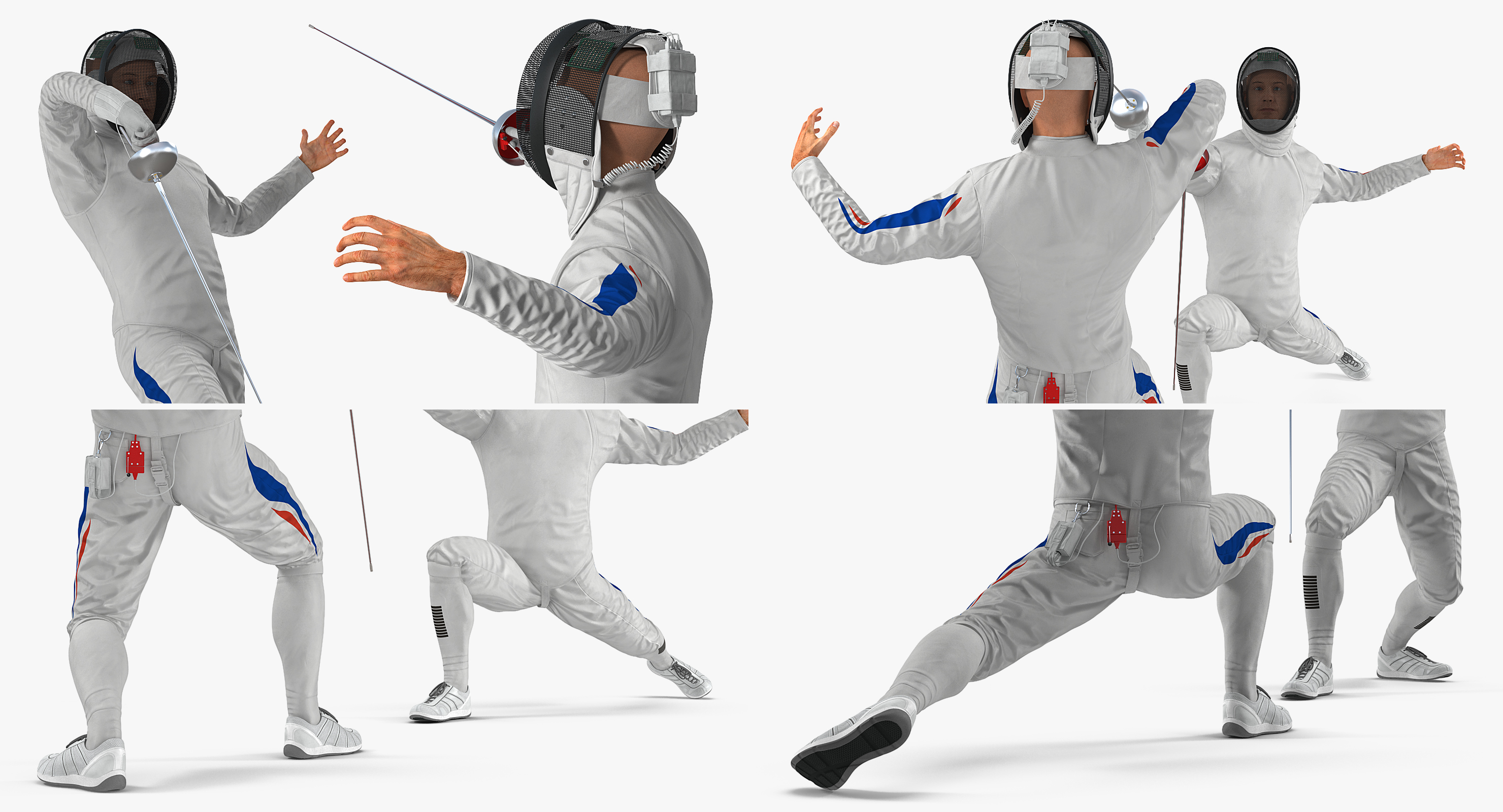 3D model Olympic Men Fencer Rigged