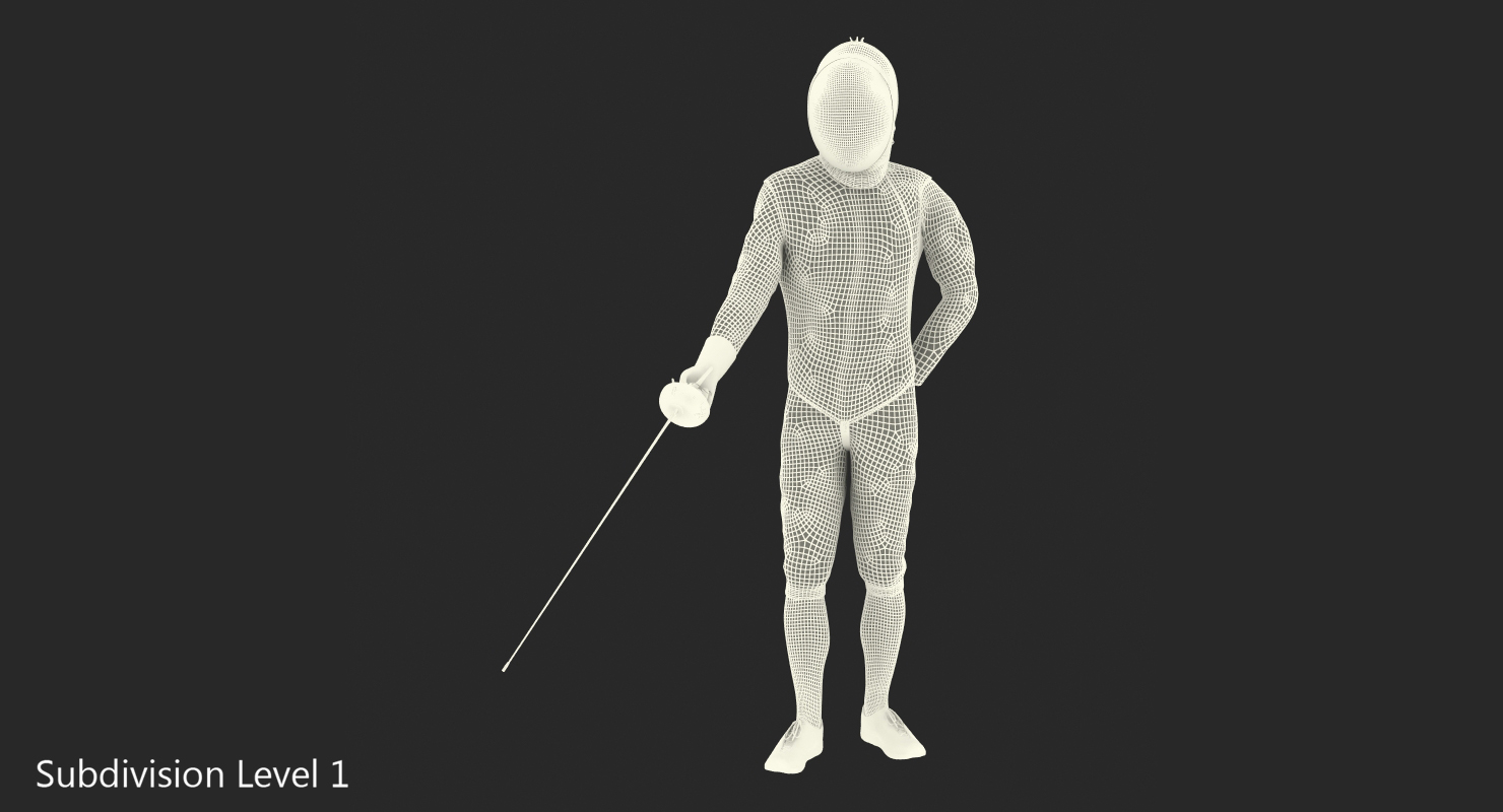 3D model Olympic Men Fencer Rigged