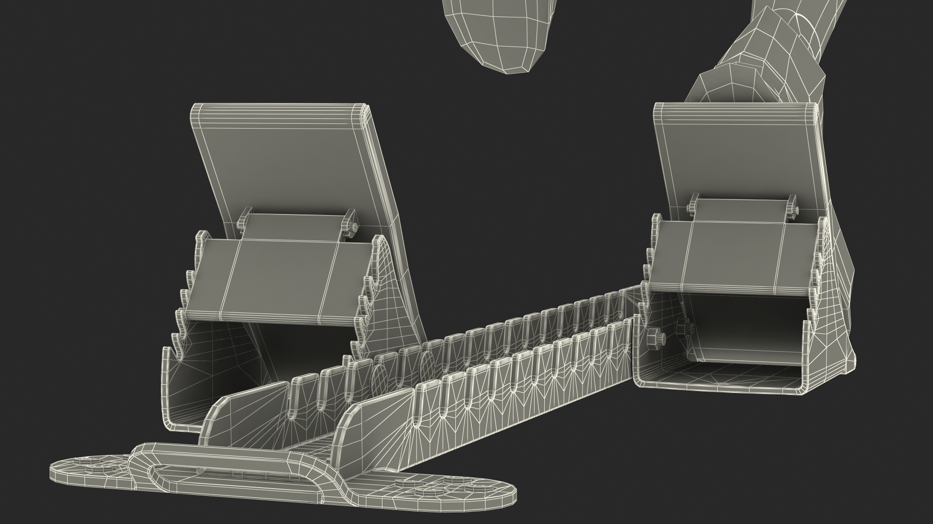 3D Light Skin Black Sportsmen with Starting Block Rigged model