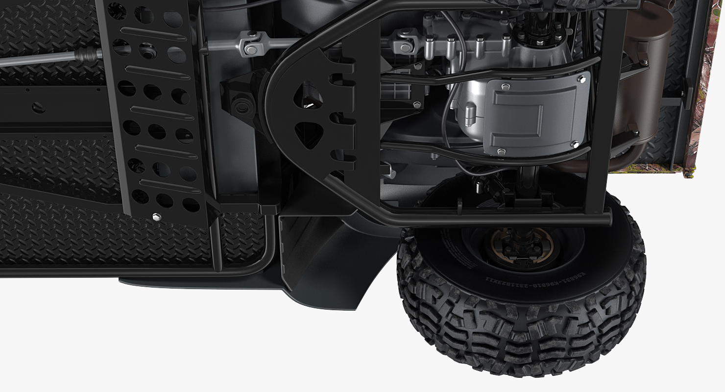 3D 4x4 Camo Clean ATV model