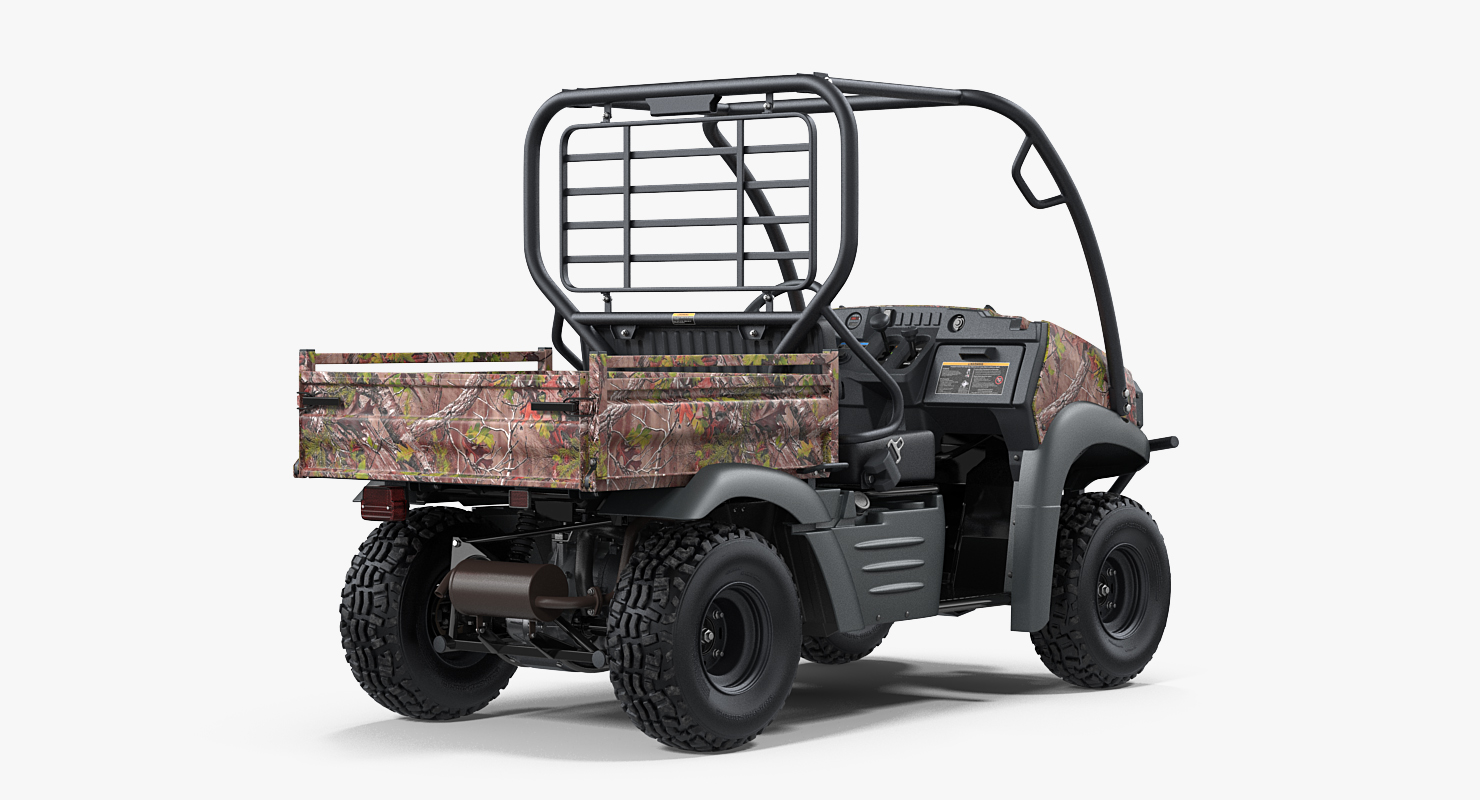 3D 4x4 Camo Clean ATV model
