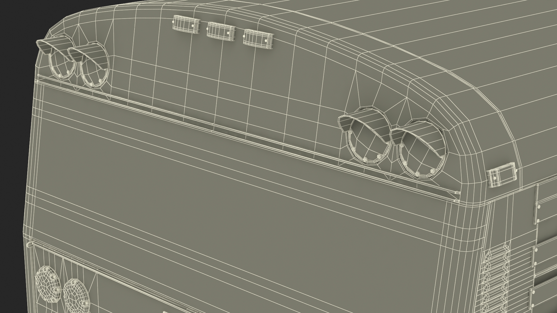 3D model Thomas Saf T Liner Prison Transport Bus Simple Interior