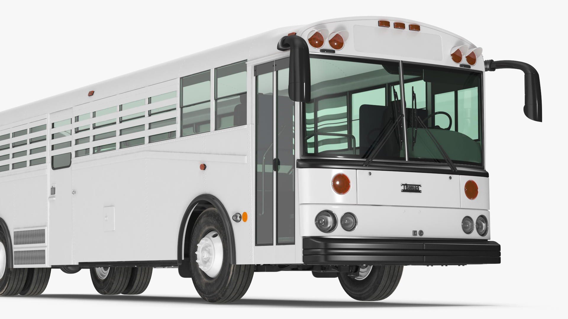 3D model Thomas Saf T Liner Prison Transport Bus Simple Interior