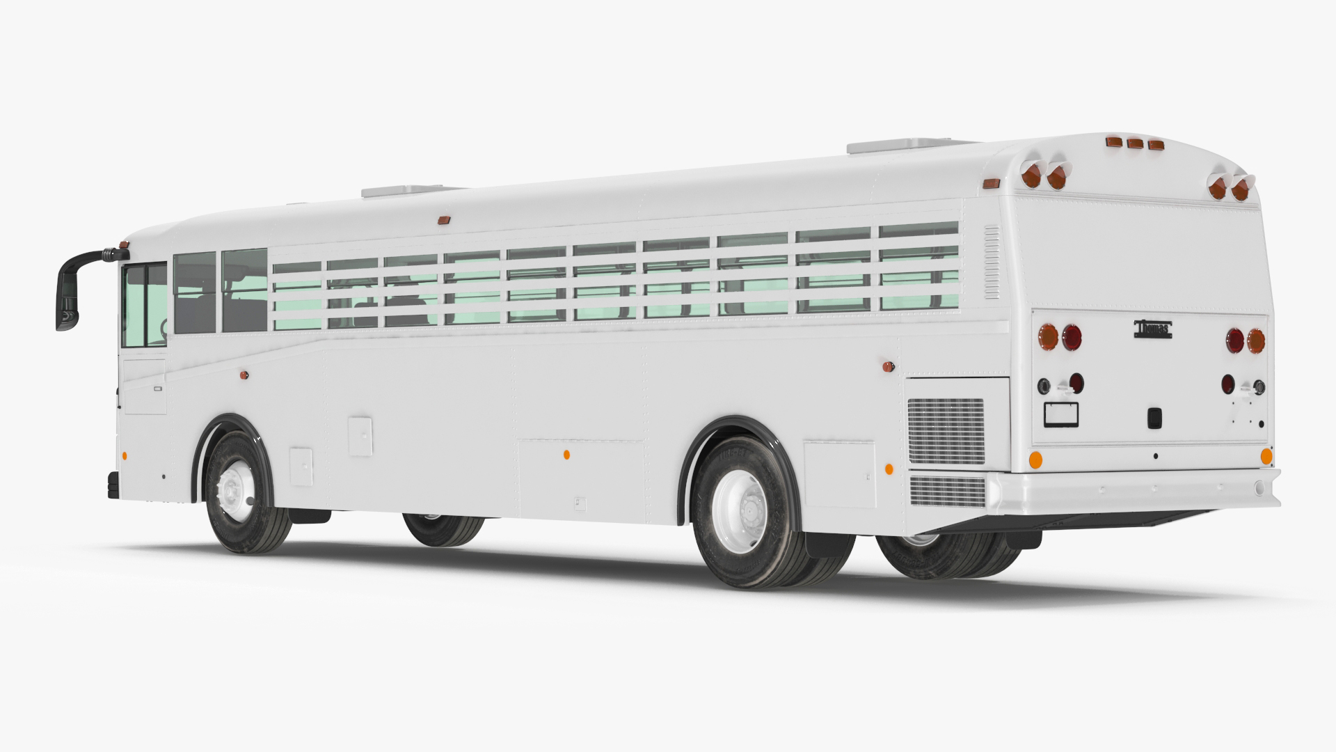 3D model Thomas Saf T Liner Prison Transport Bus Simple Interior