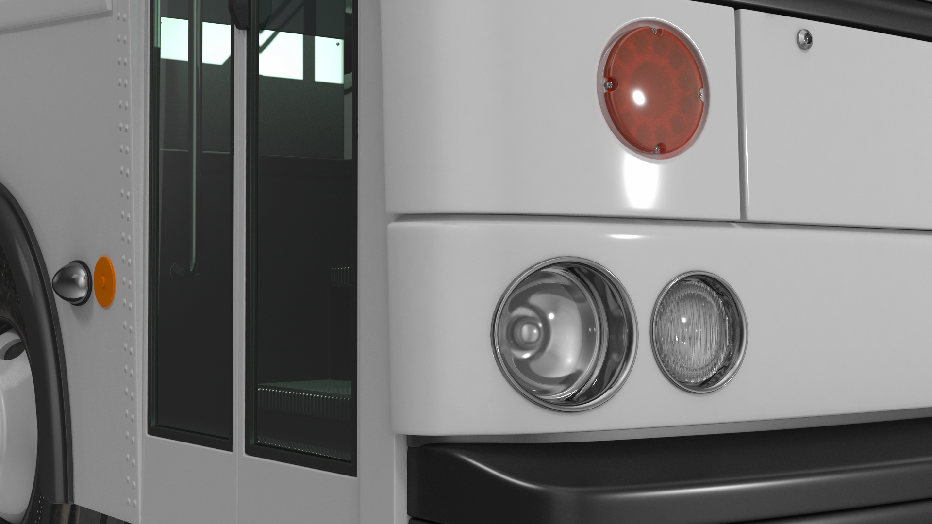 3D model Thomas Saf T Liner Prison Transport Bus Simple Interior