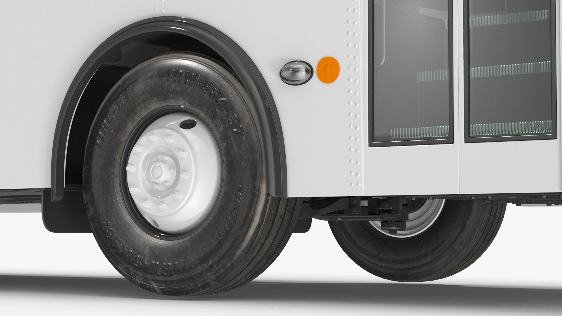3D model Thomas Saf T Liner Prison Transport Bus Simple Interior