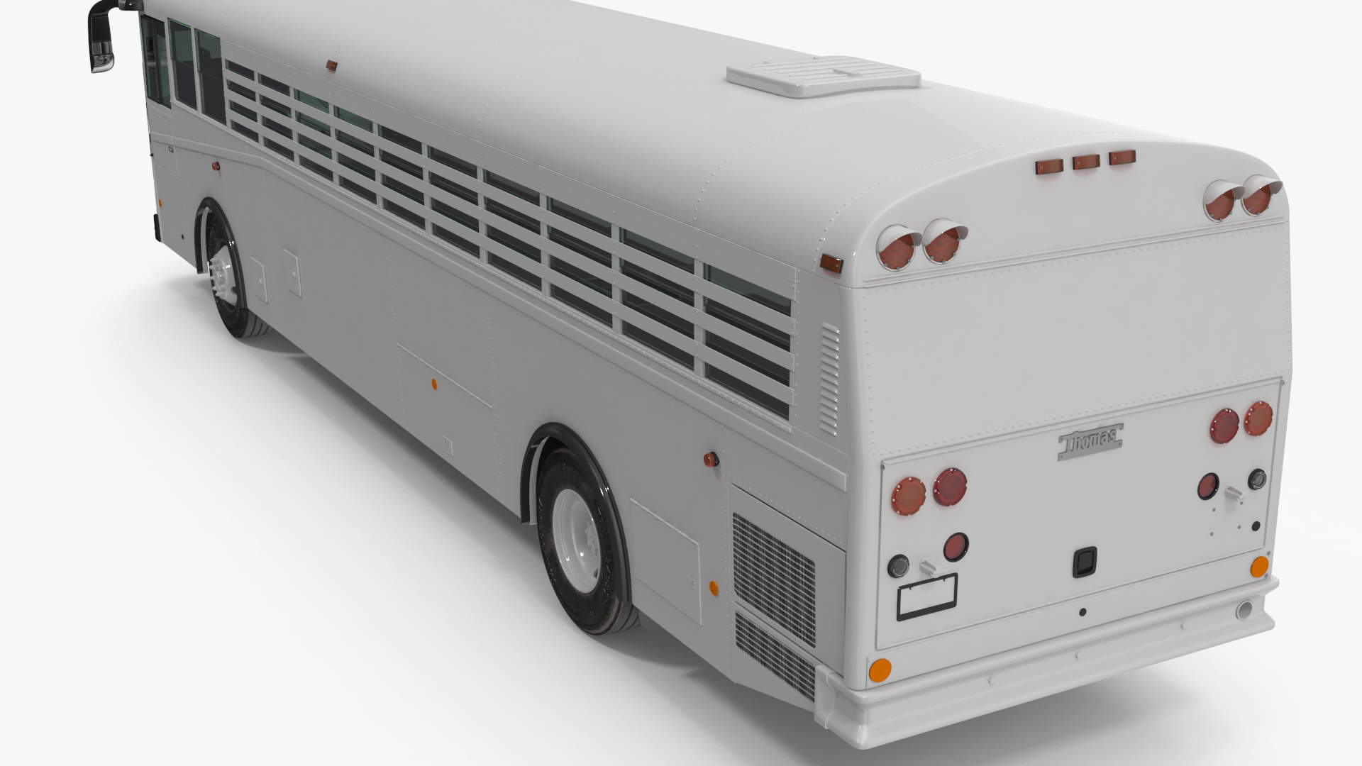 3D model Thomas Saf T Liner Prison Transport Bus Simple Interior
