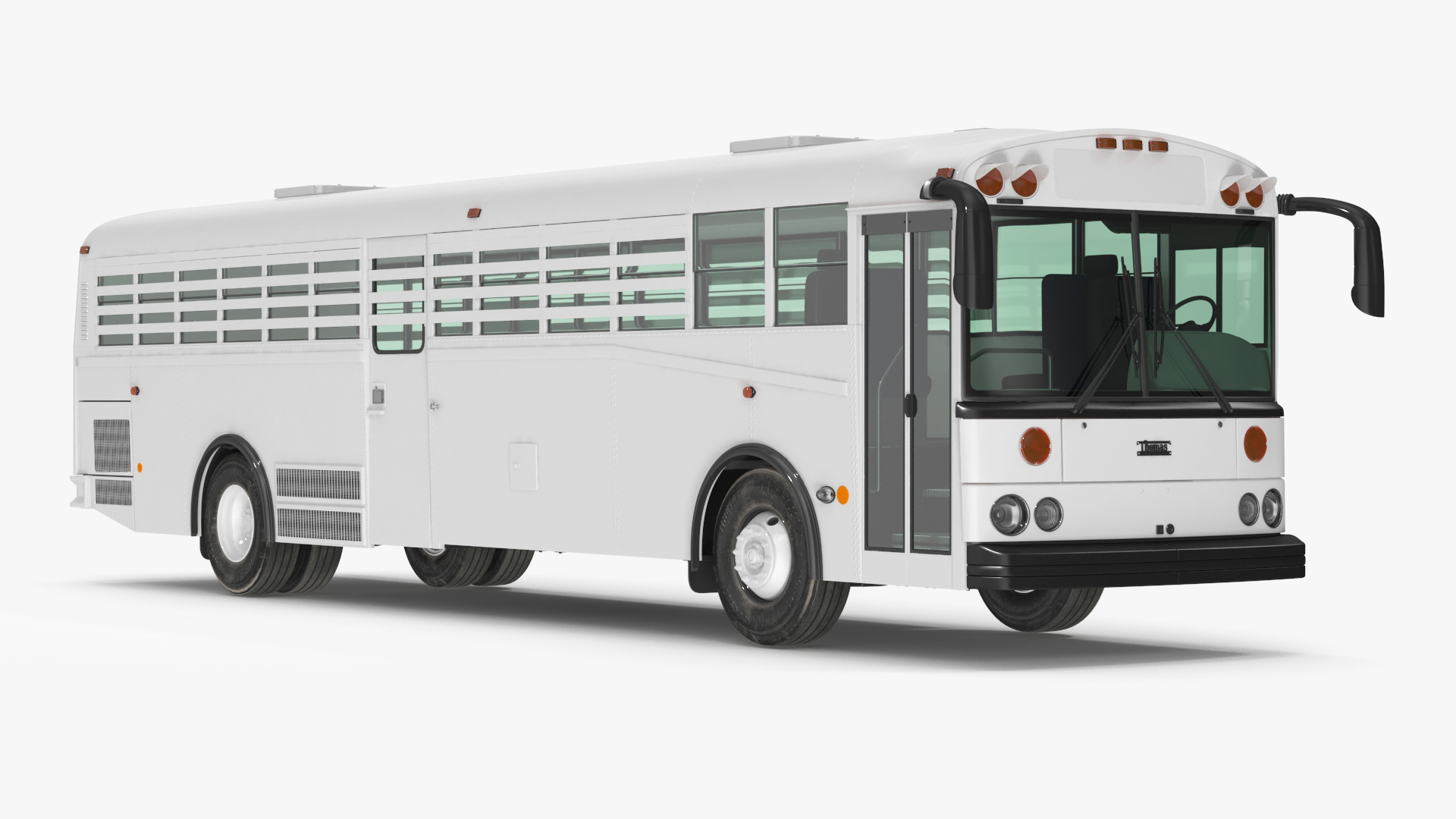 3D model Thomas Saf T Liner Prison Transport Bus Simple Interior