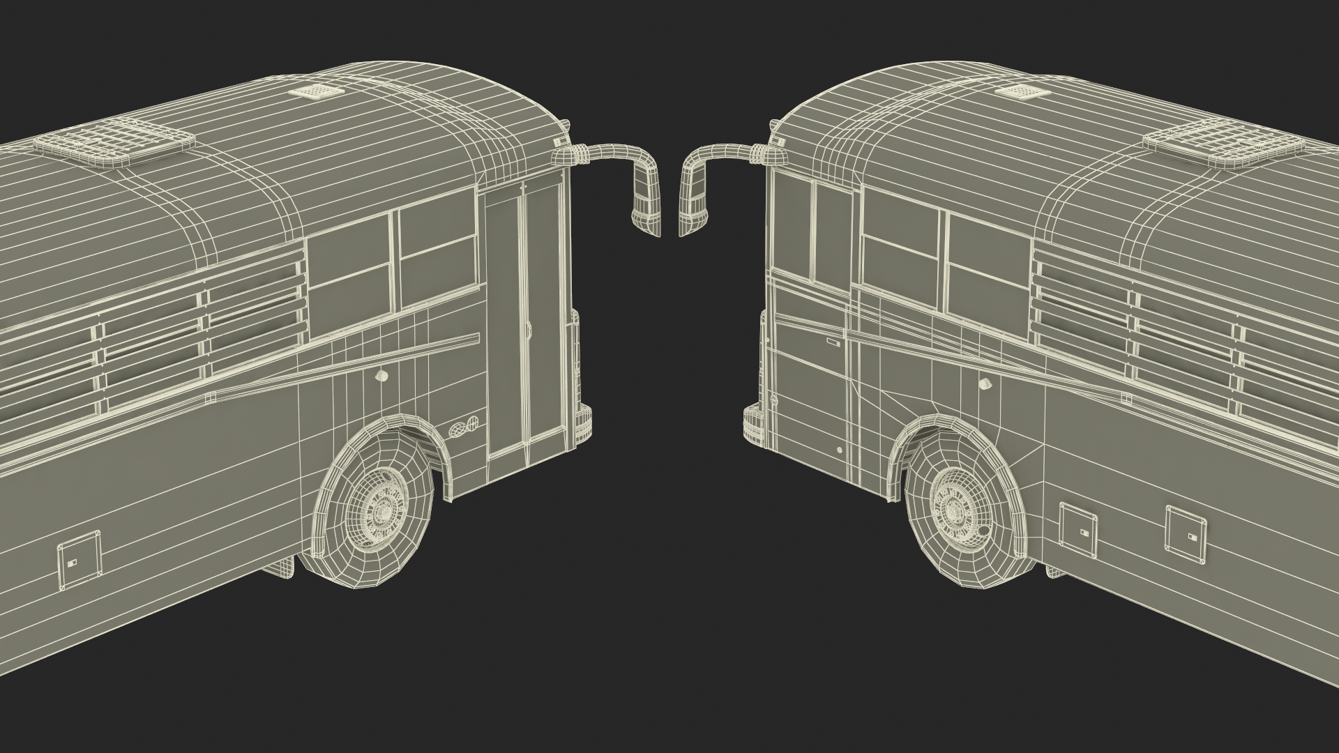 3D model Thomas Saf T Liner Prison Transport Bus Simple Interior