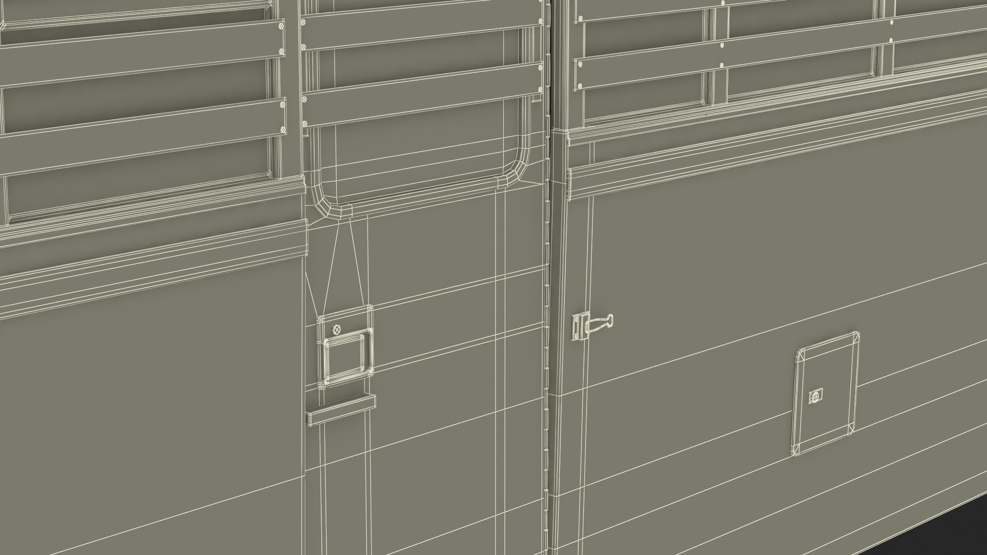 3D model Thomas Saf T Liner Prison Transport Bus Simple Interior