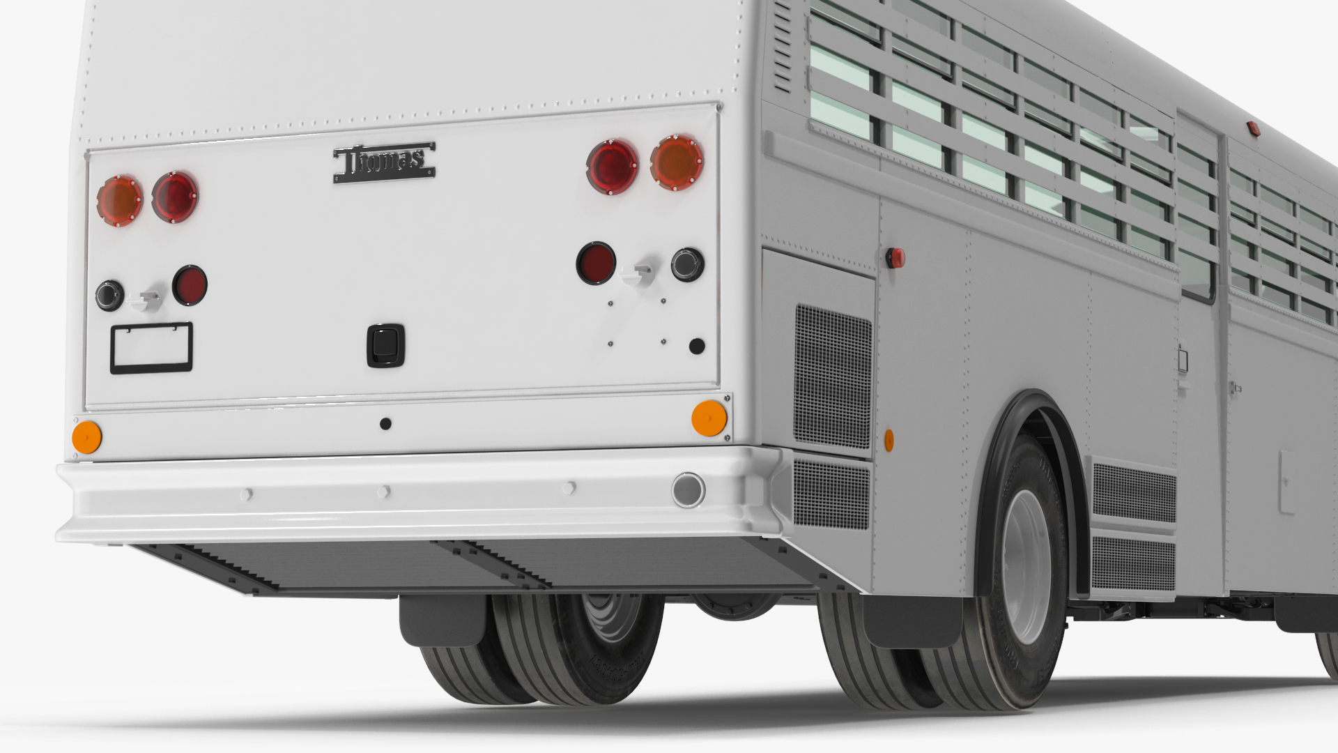 3D model Thomas Saf T Liner Prison Transport Bus Simple Interior
