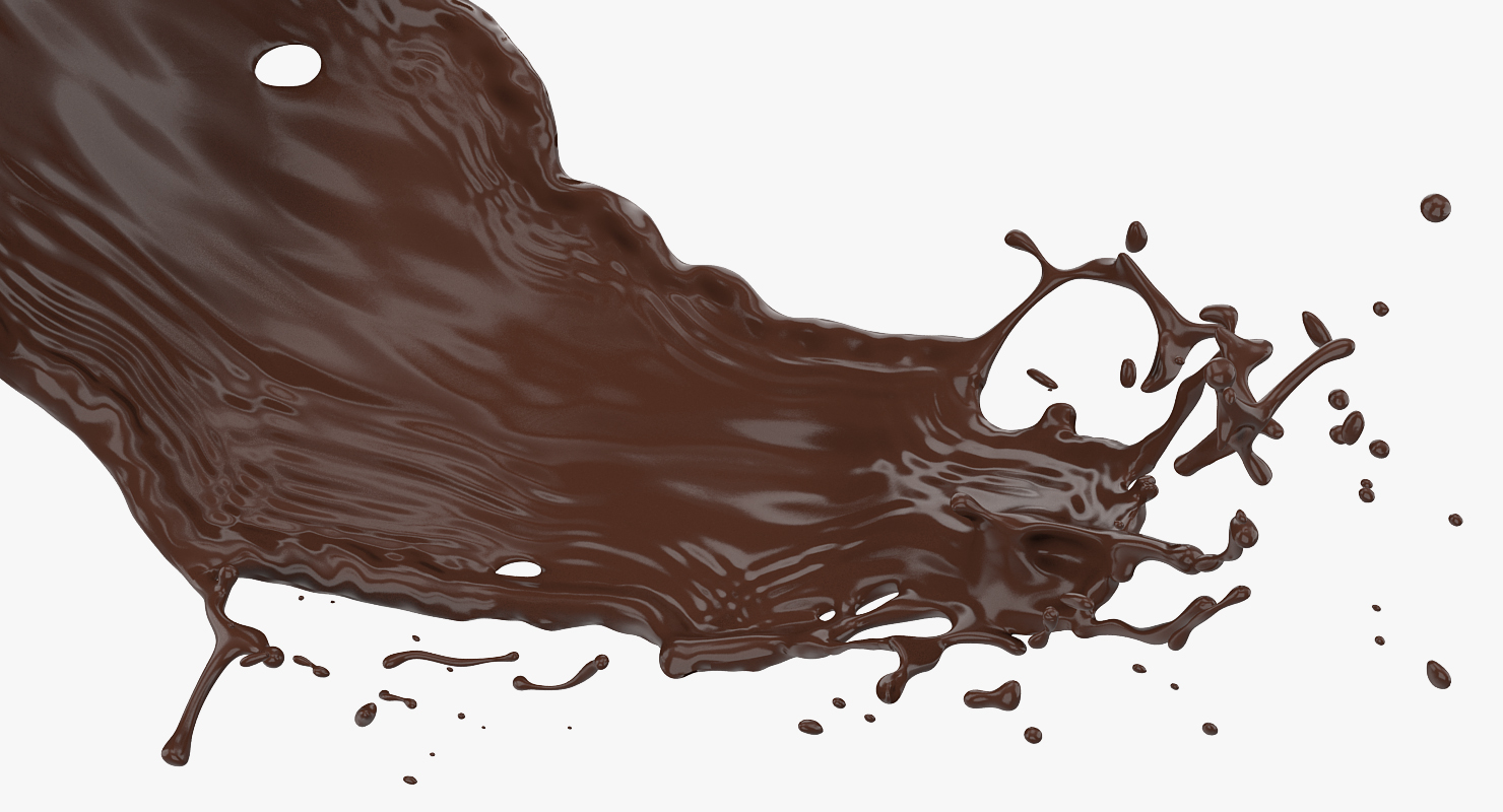 3D Chocolate Splash in Air model