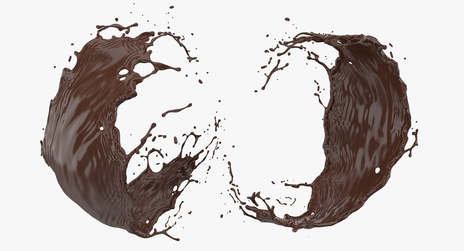3D Chocolate Splash in Air model