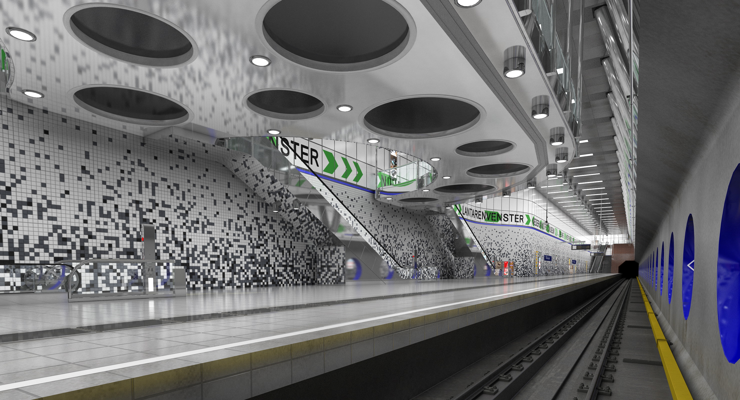 Wilhelminaplein Metro Station 3D model
