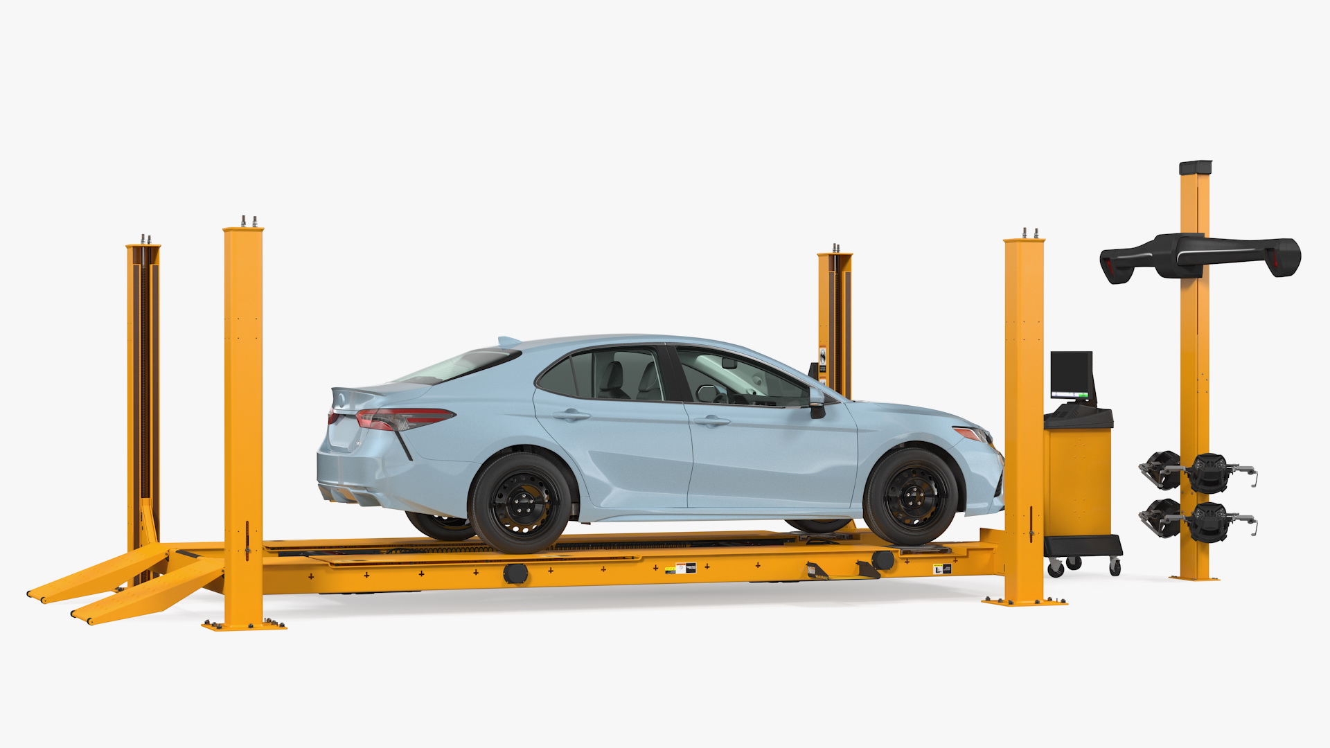 Wheel Alignment Equipment Generic with Car 3D
