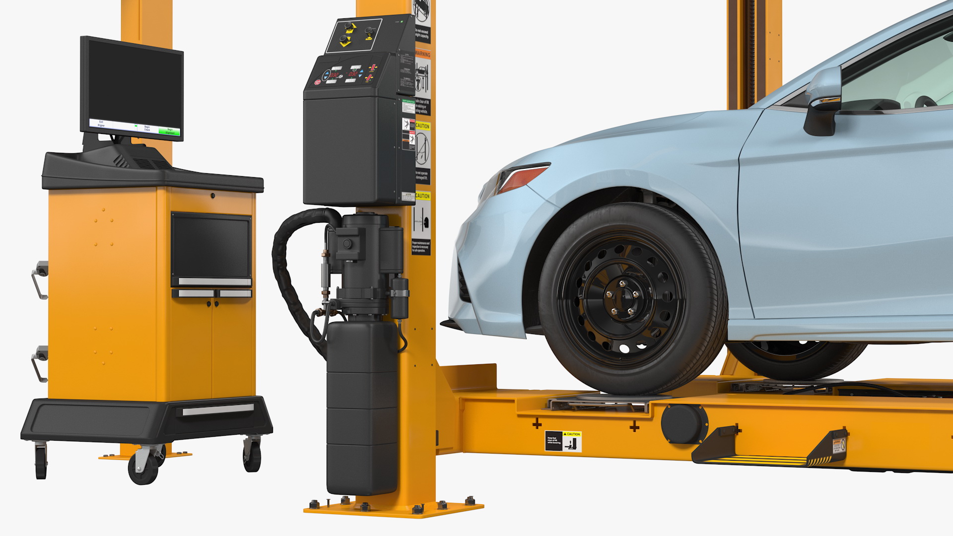 Wheel Alignment Equipment Generic with Car 3D