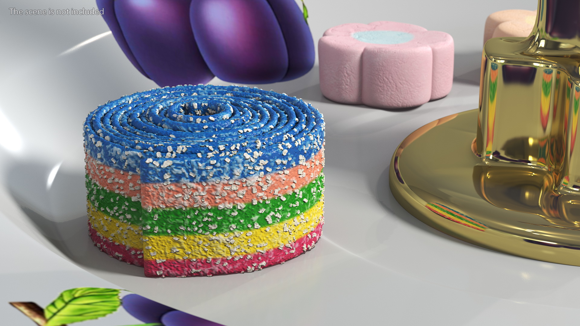 3D model Colorful Licorice Rolled Belt Candy