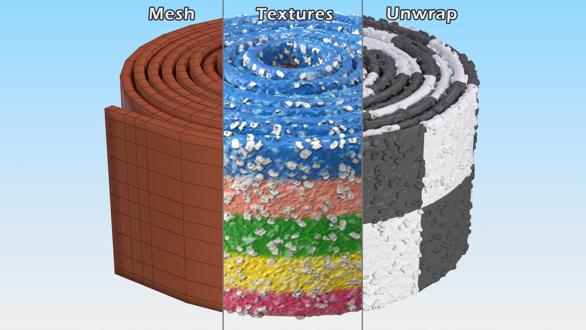 3D model Colorful Licorice Rolled Belt Candy