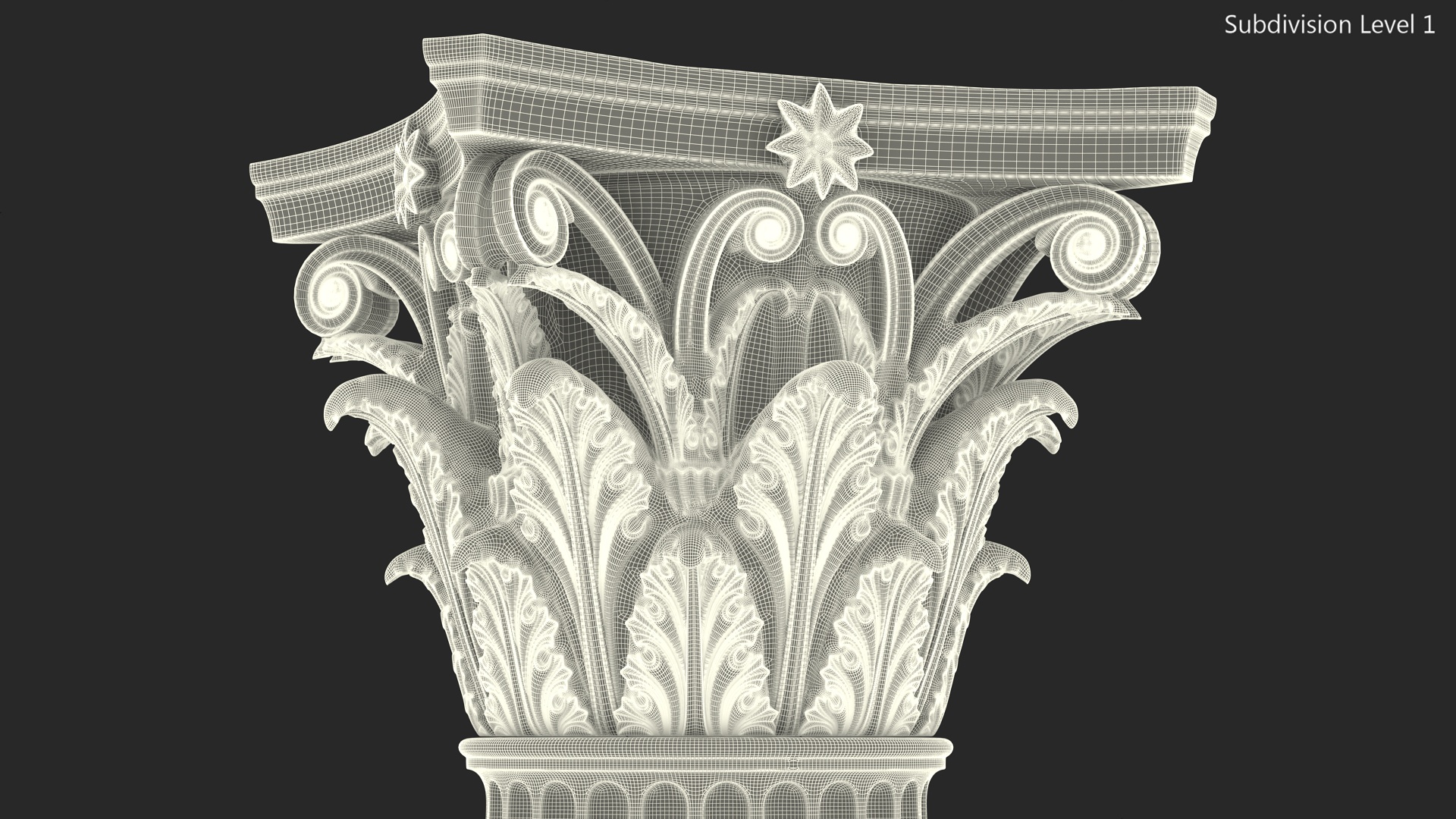 3D model Antique Corinthian Column