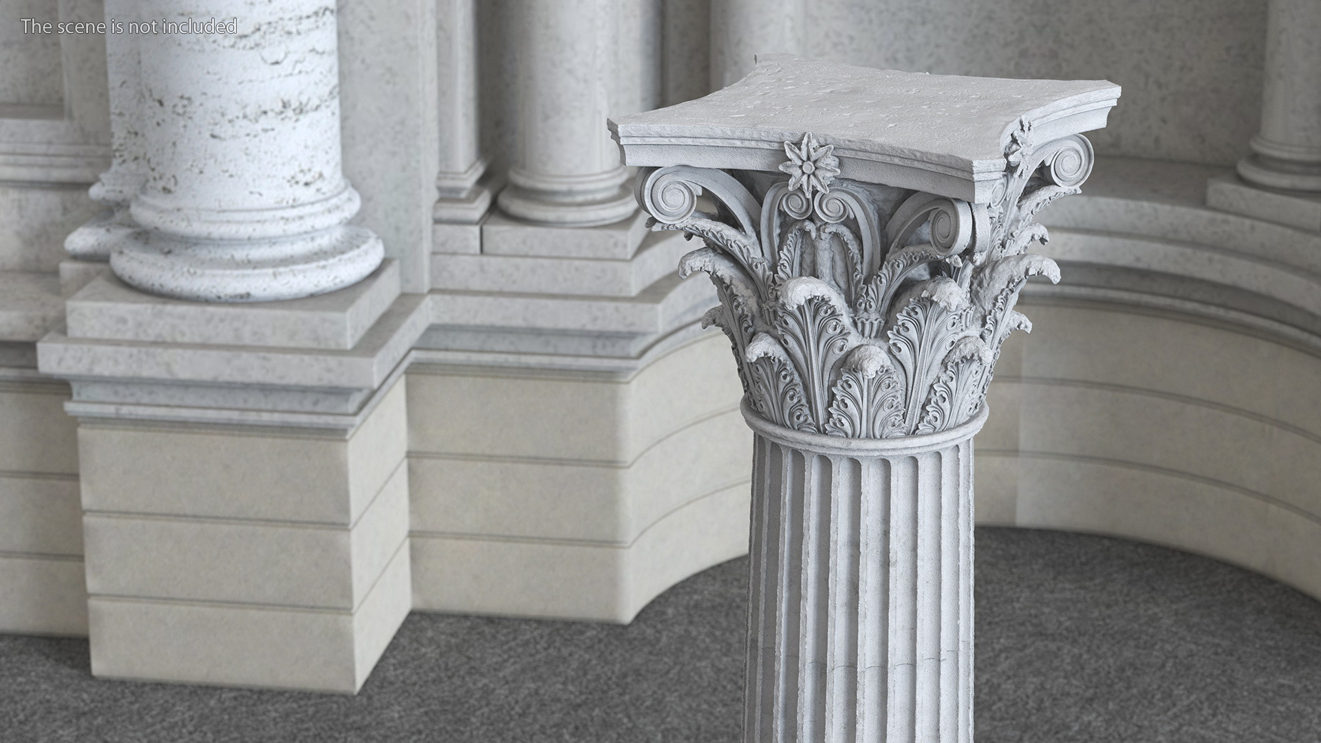 3D model Antique Corinthian Column