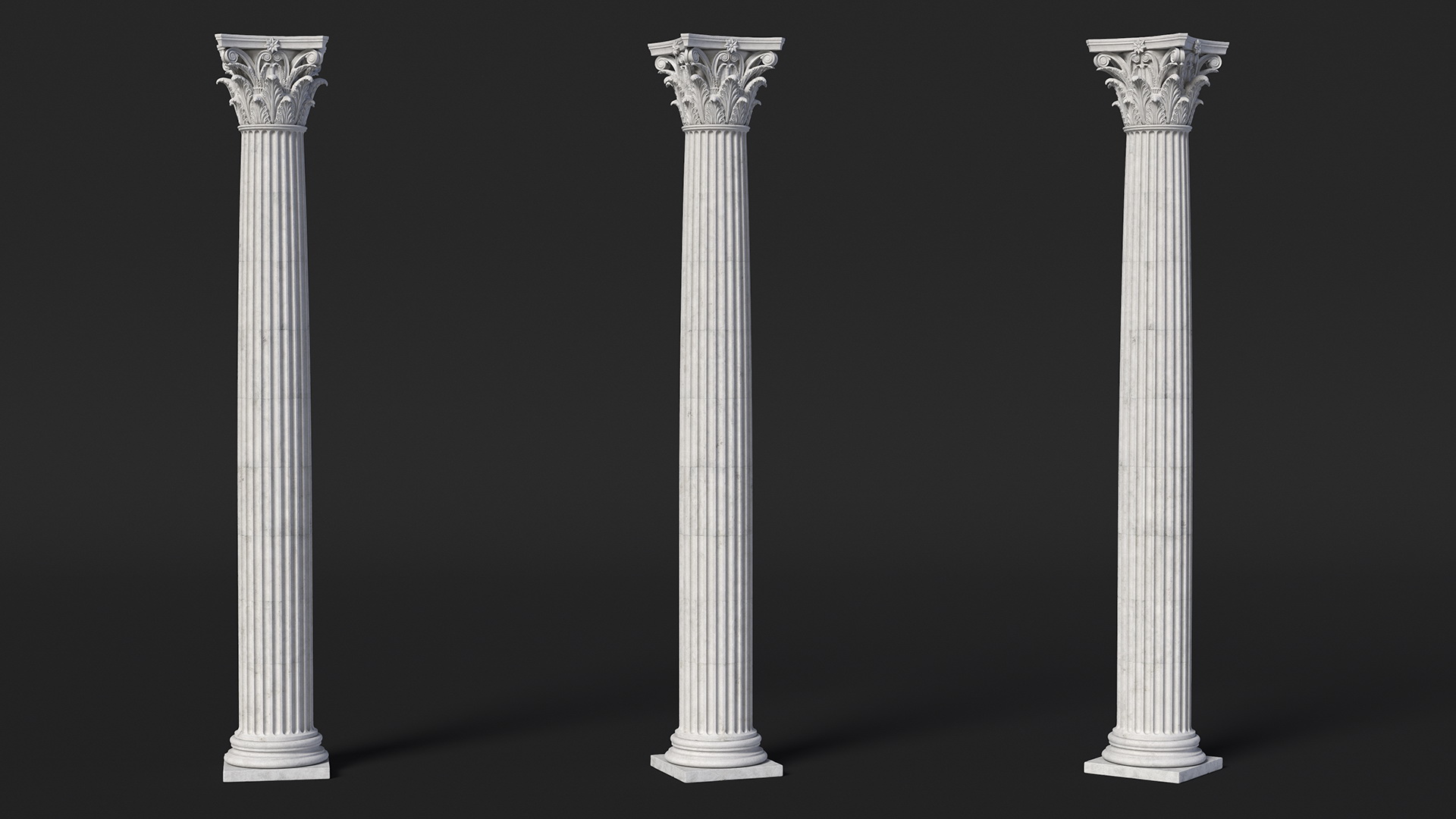 3D model Antique Corinthian Column