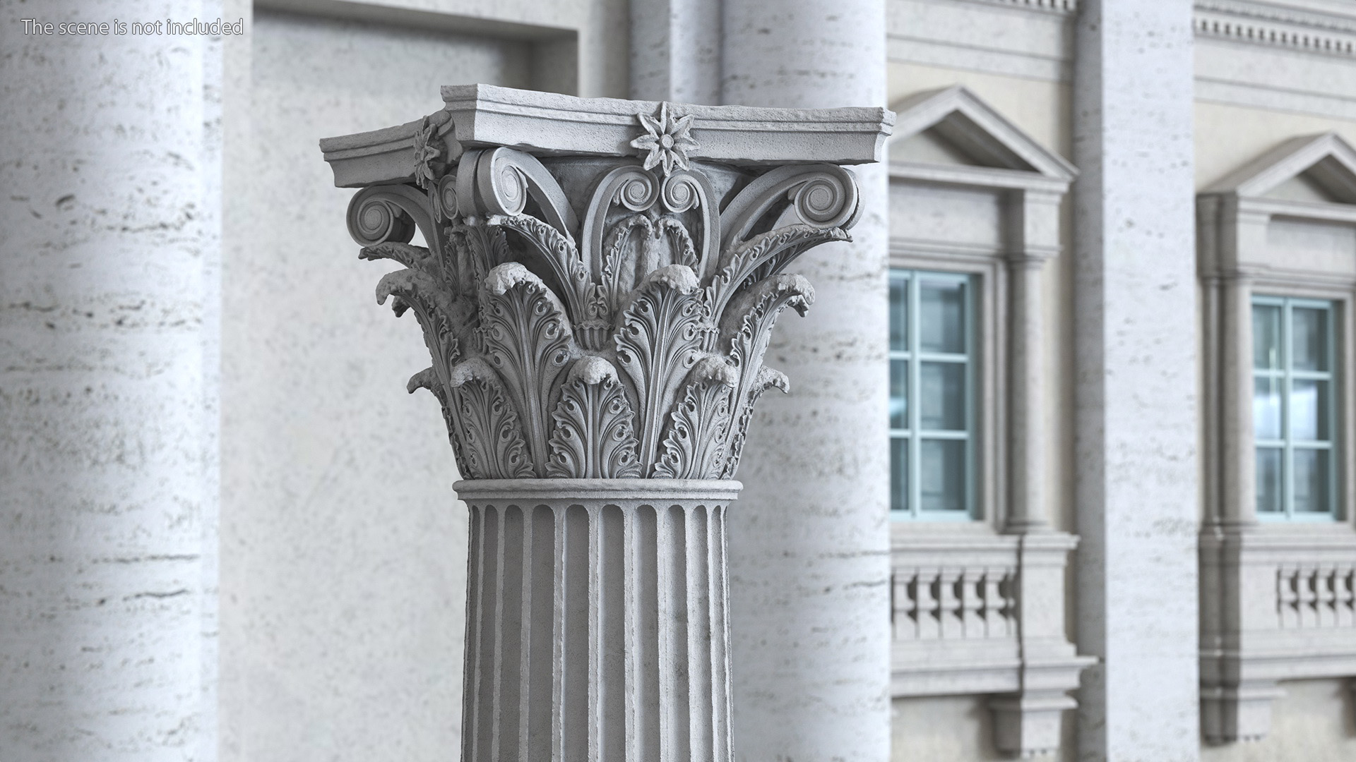 3D model Antique Corinthian Column