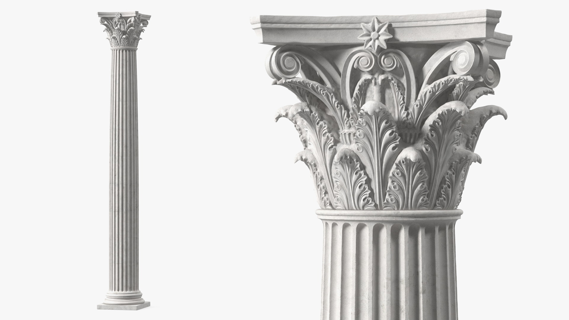 3D model Antique Corinthian Column
