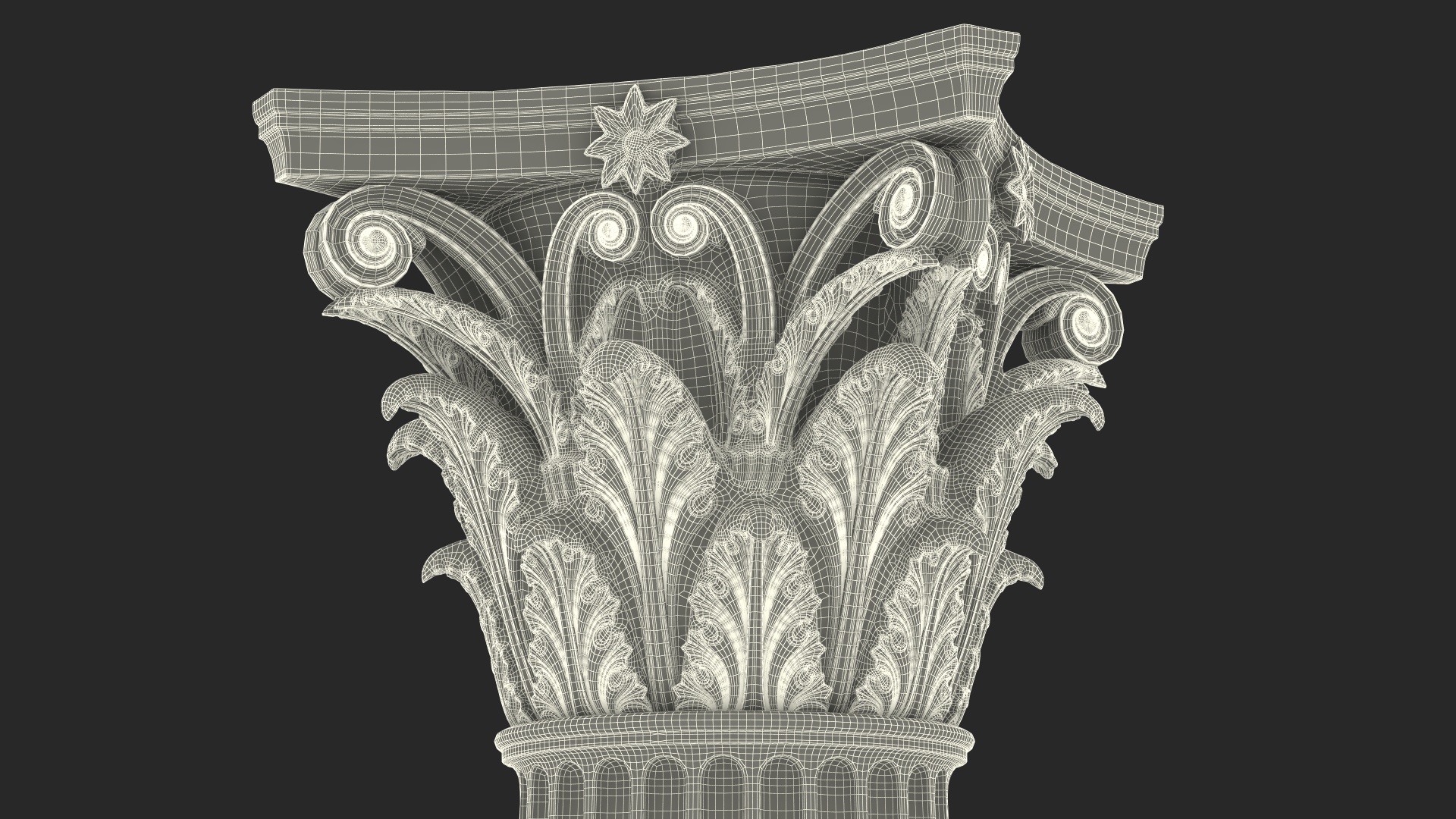 3D model Antique Corinthian Column