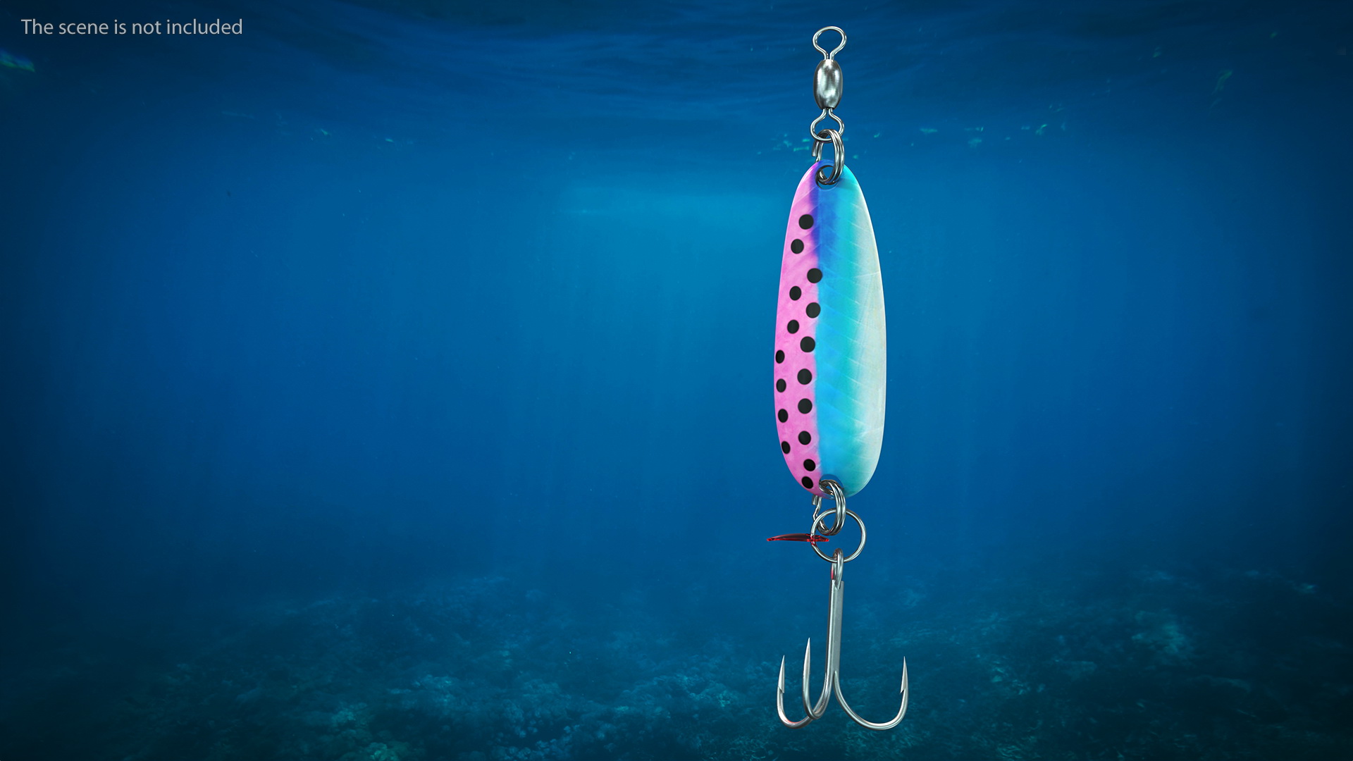 3D Rainbow Trout Trolling Spoon Lure model