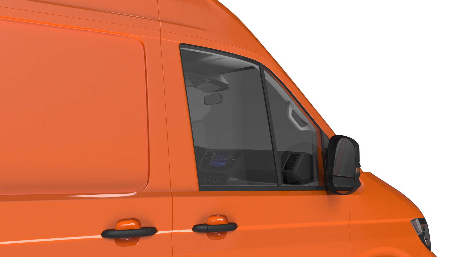 3D Long Van Generic Orange Colored