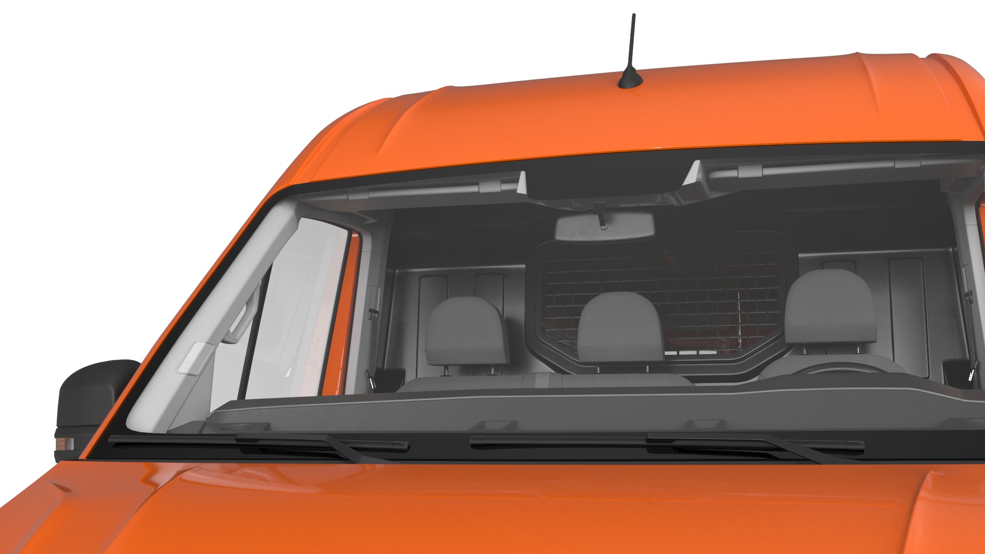 3D Long Van Generic Orange Colored