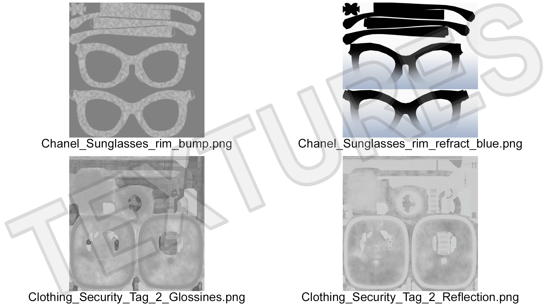 3D model Glasses With Security Tag