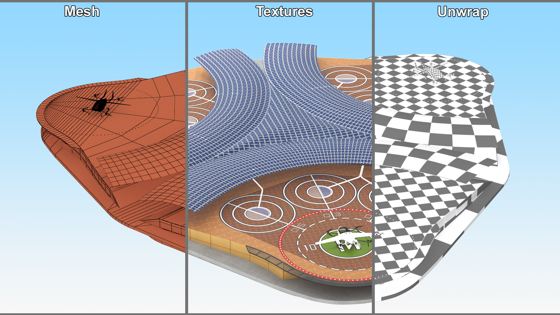 3D model Air Taxi Landing Pad