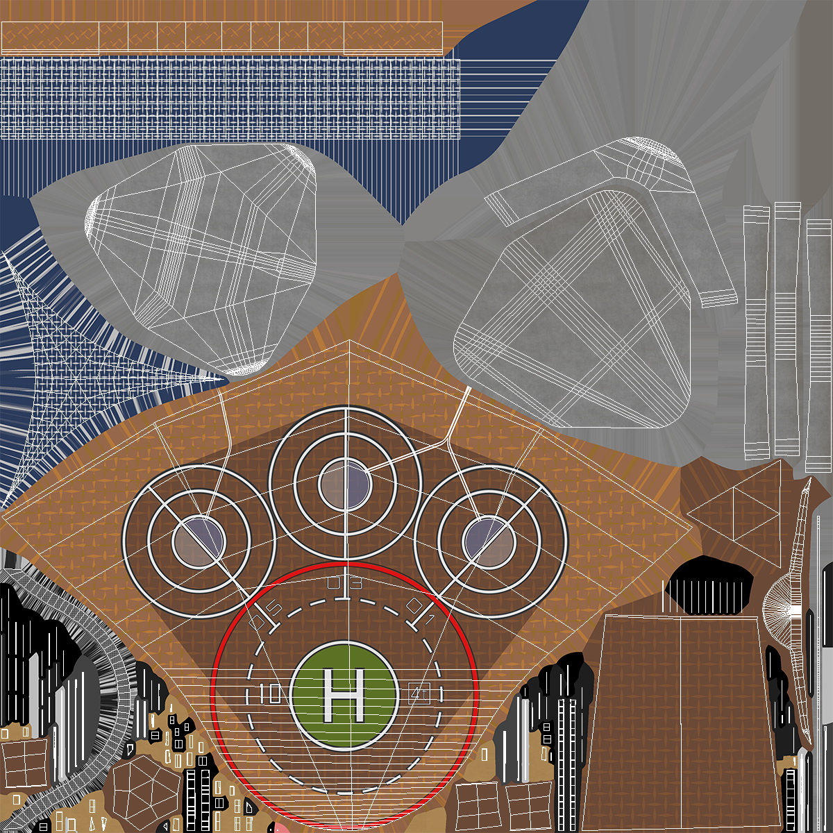 3D model Air Taxi Landing Pad