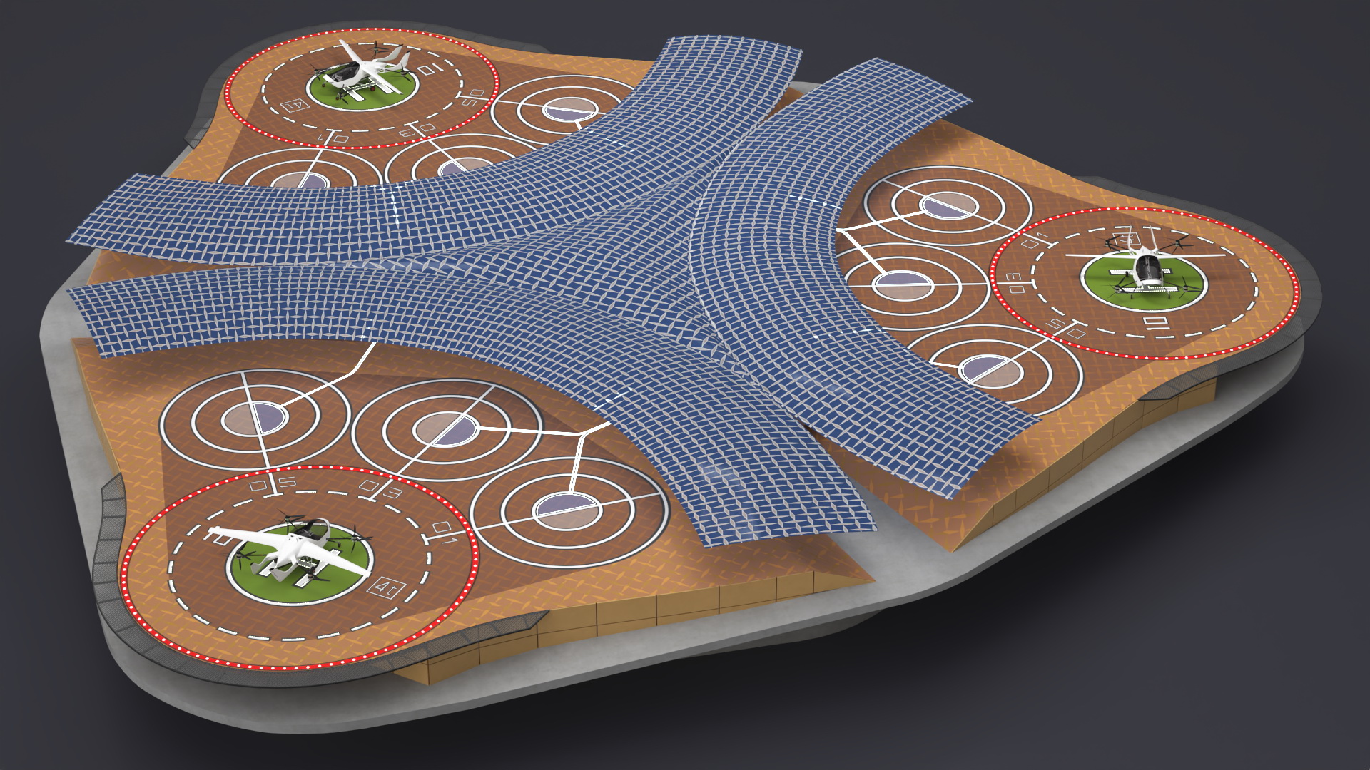 3D model Air Taxi Landing Pad