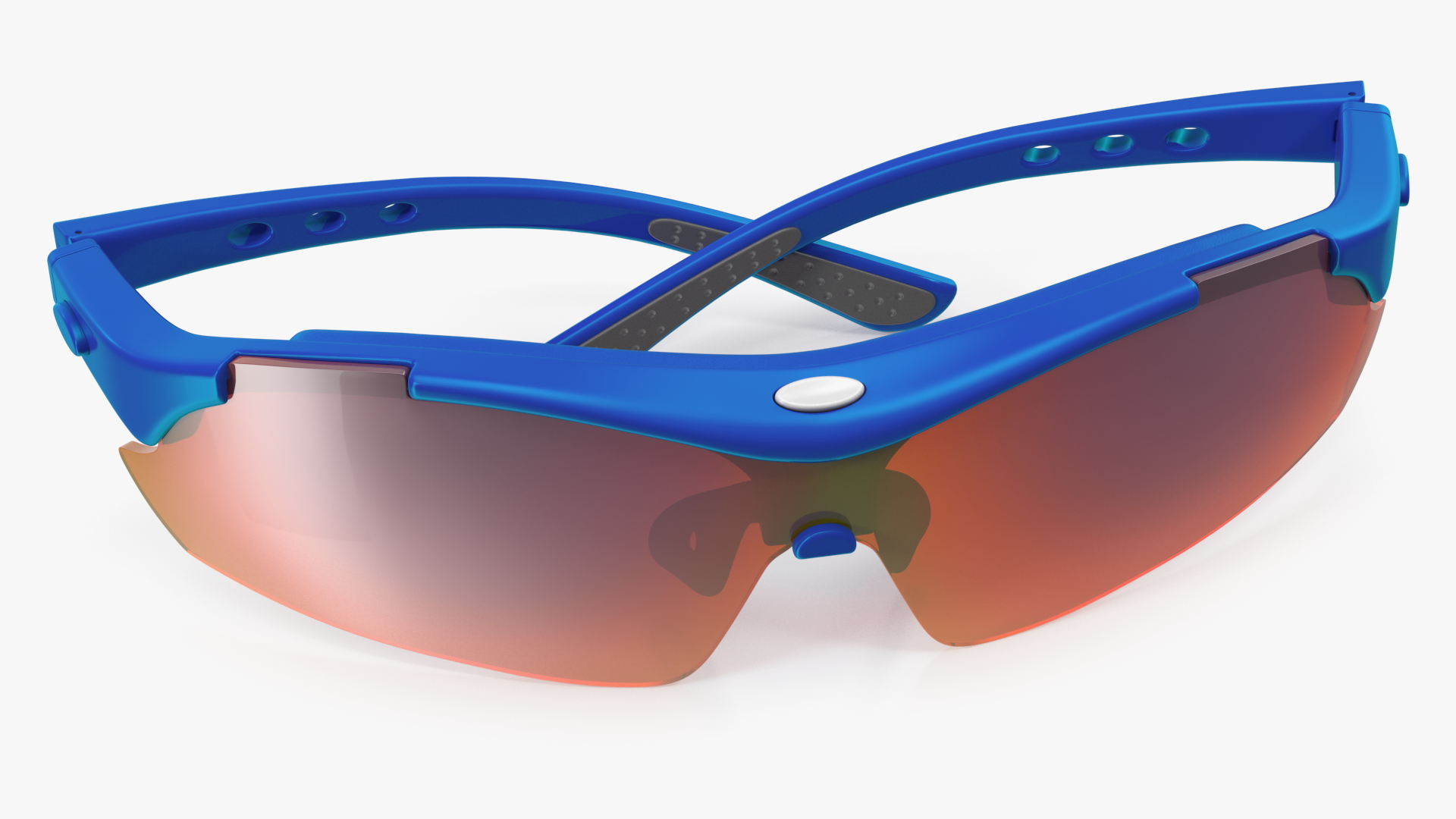 3D Blue Sport Glasses model