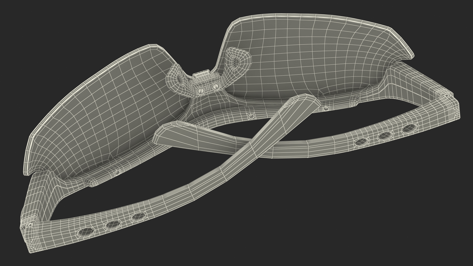3D Blue Sport Glasses model