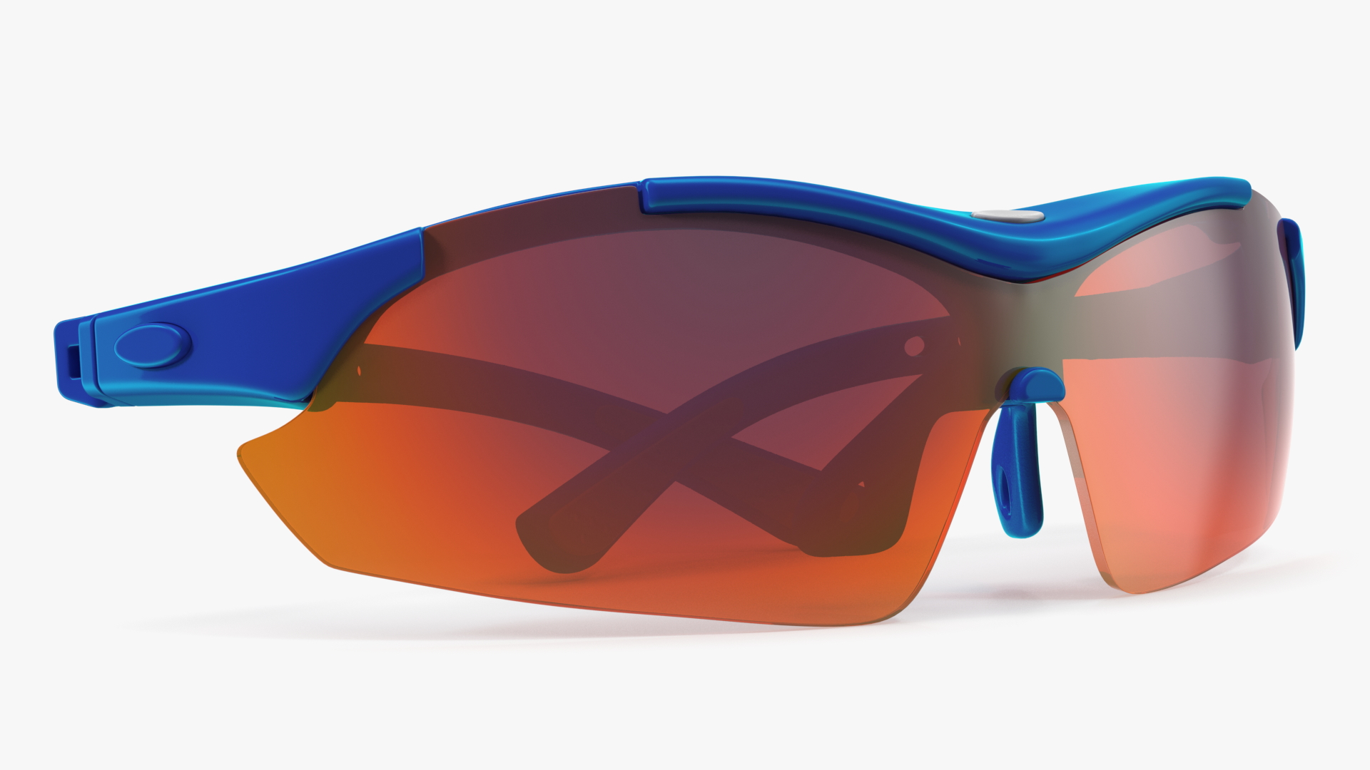 3D Blue Sport Glasses model