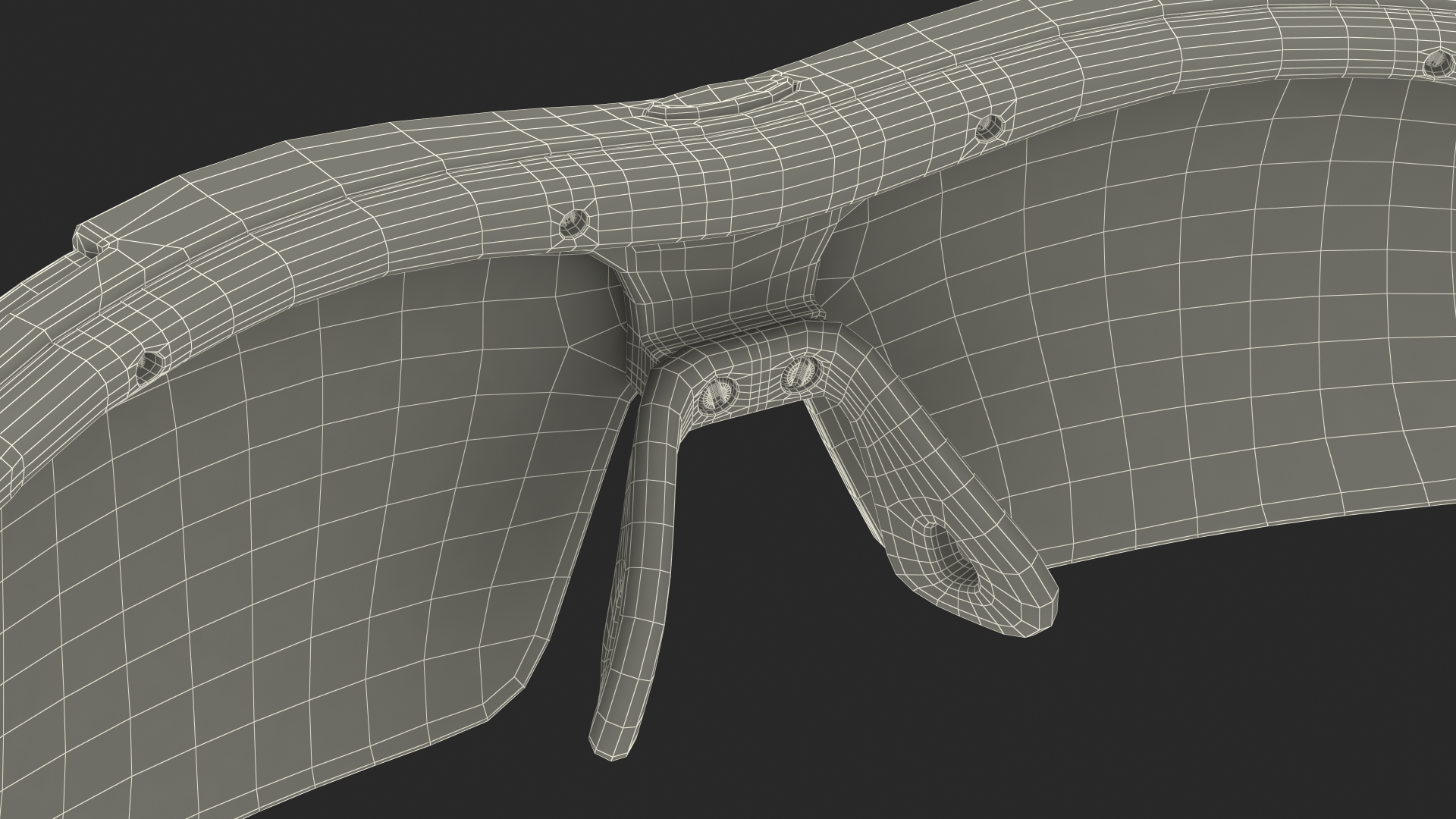 3D Blue Sport Glasses model