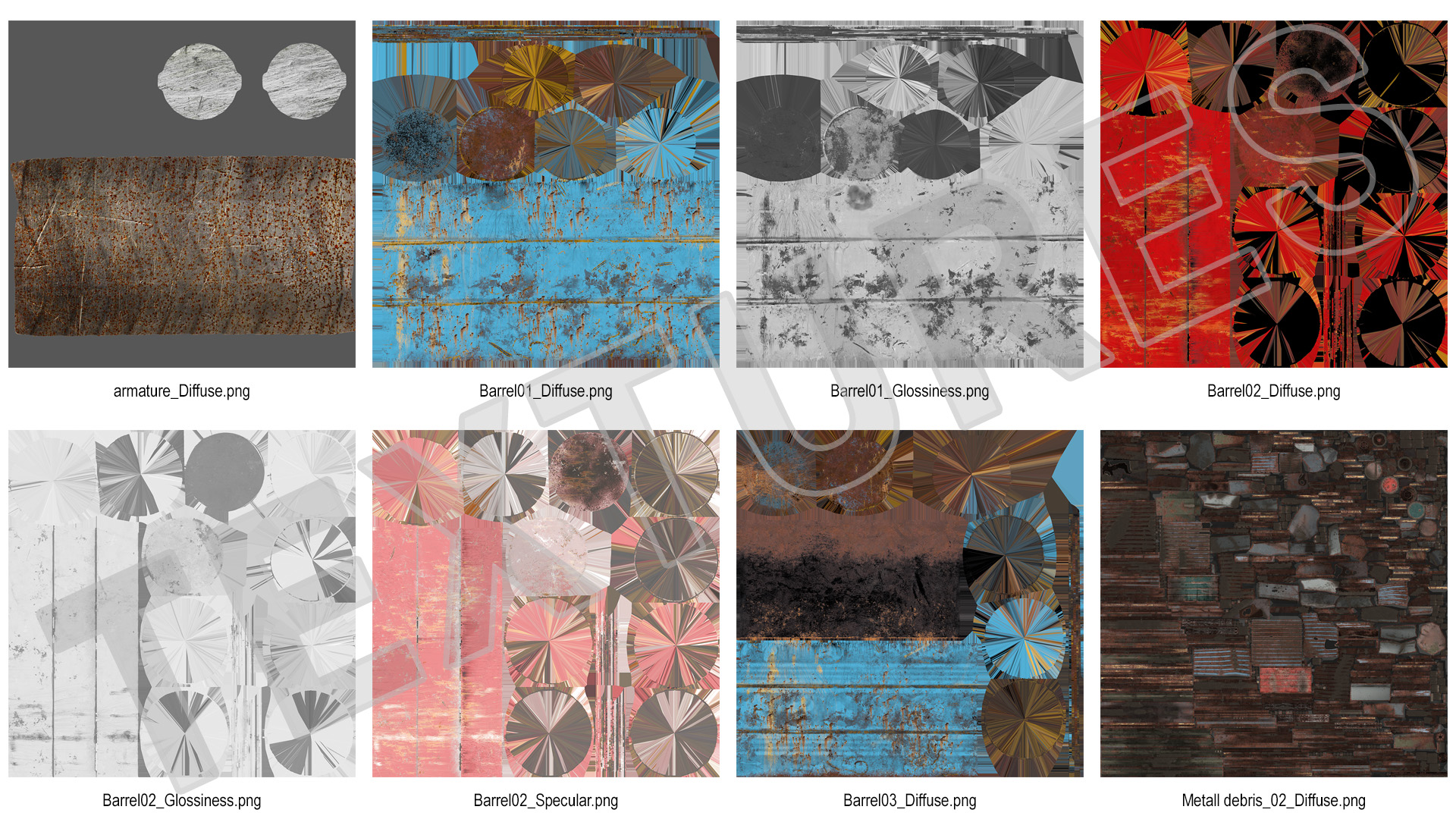 Large Pile of Construction Waste 3D