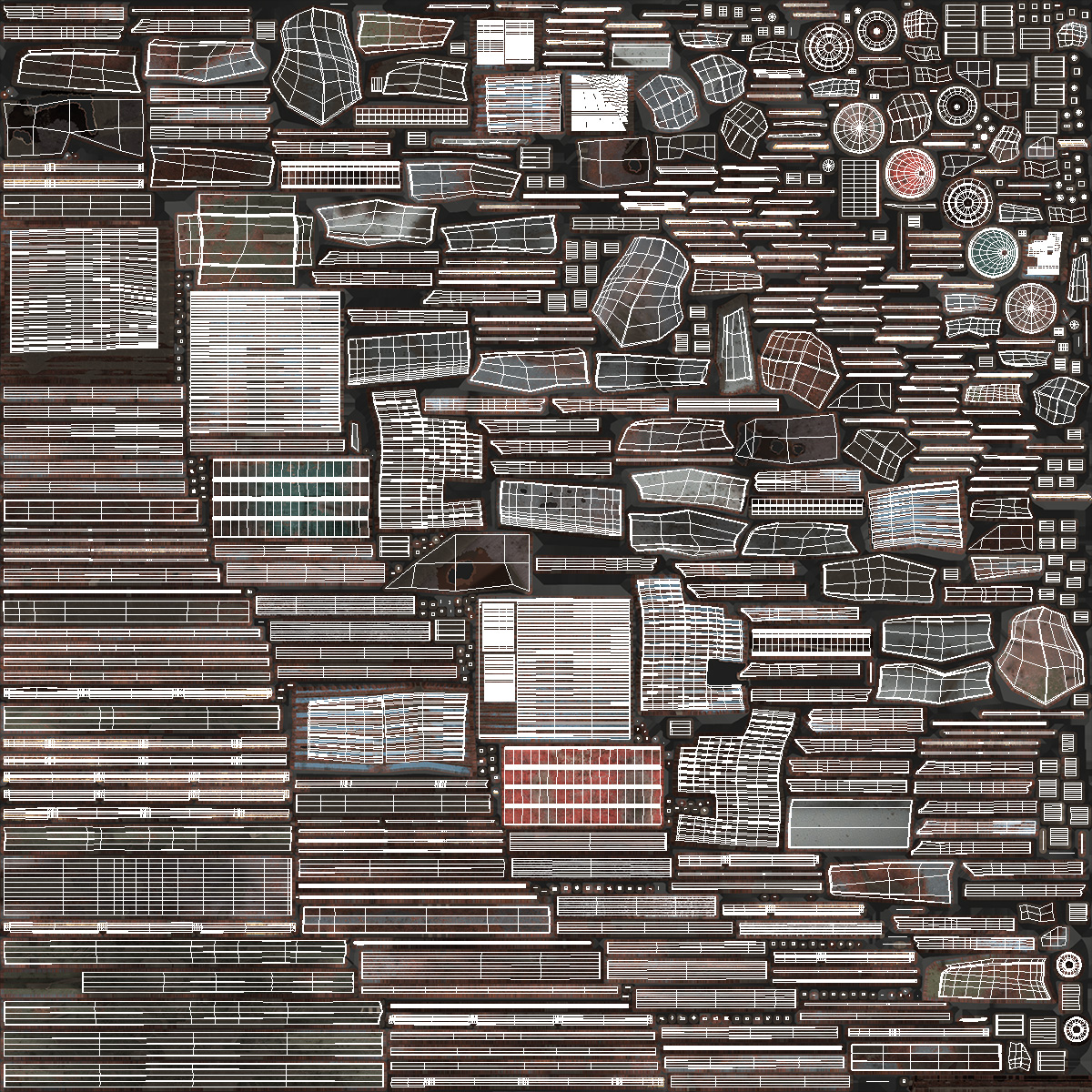 Large Pile of Construction Waste 3D