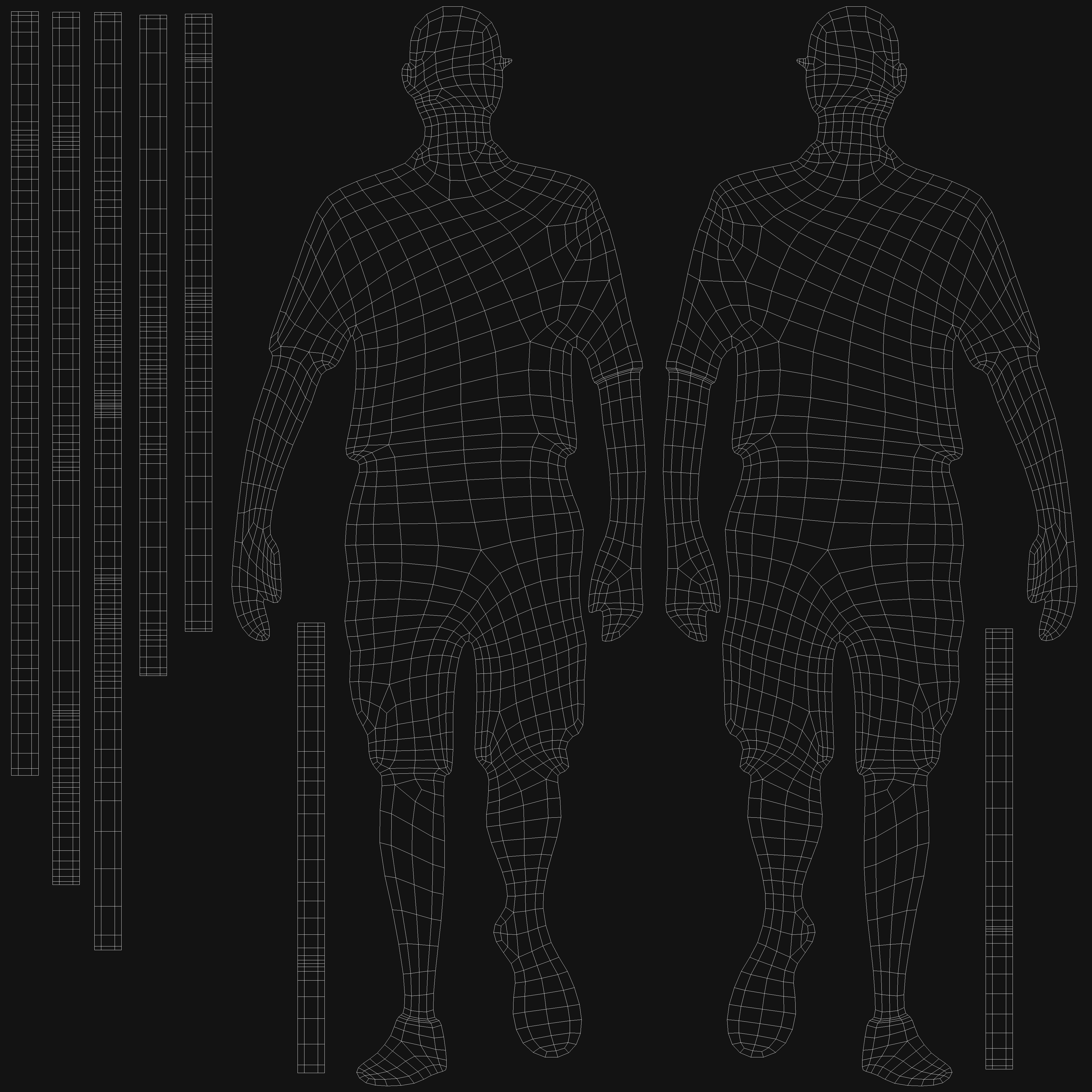 3D model Young Man Silhouette