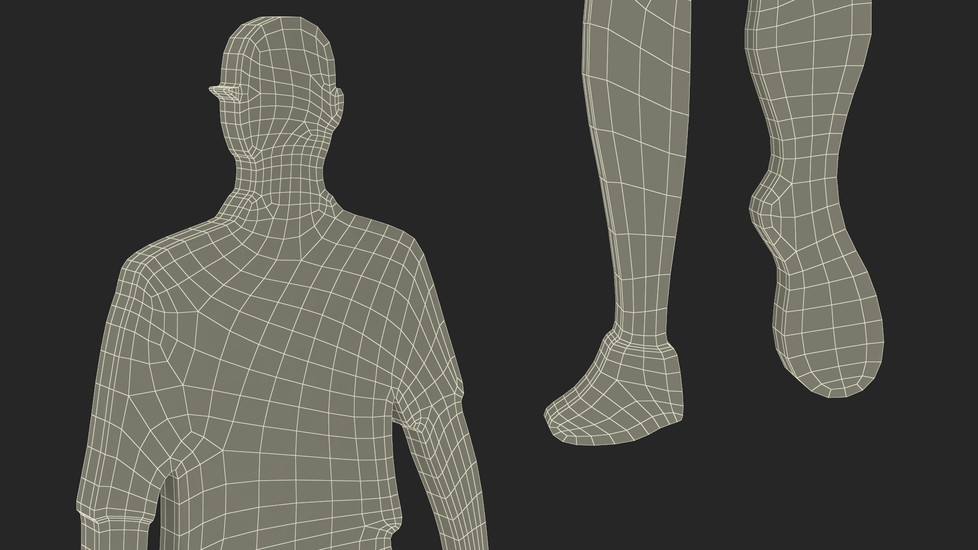 3D model Young Man Silhouette