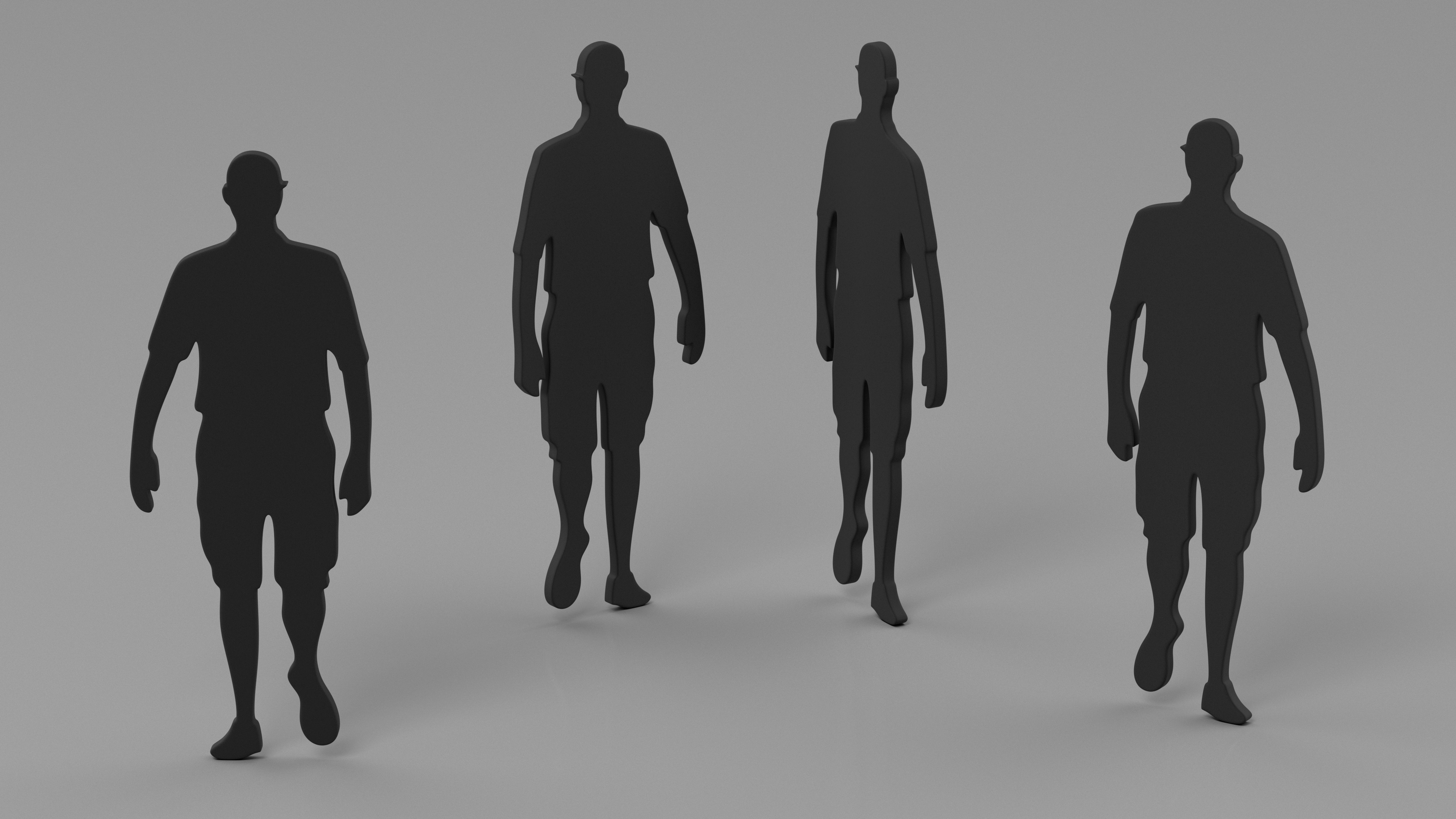 3D model Young Man Silhouette