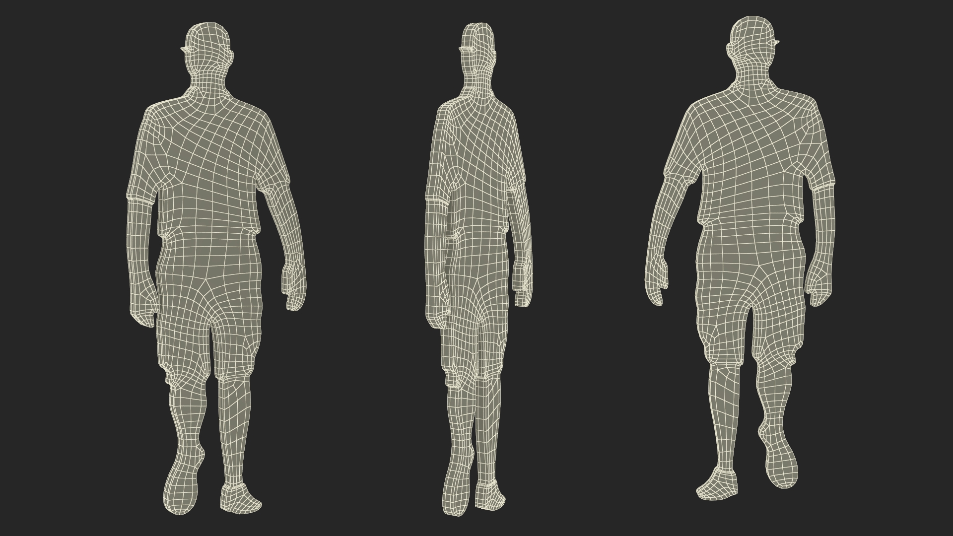 3D model Young Man Silhouette