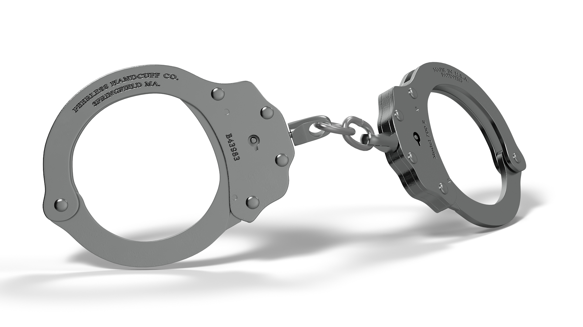 Robber in Handcuffs with SWAT Officer 3D