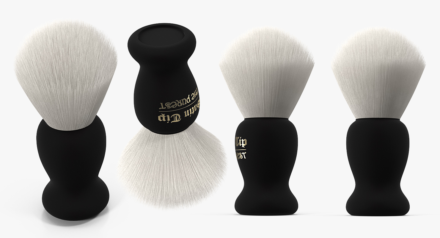 3D Shaving Brush Badger Bright Fur