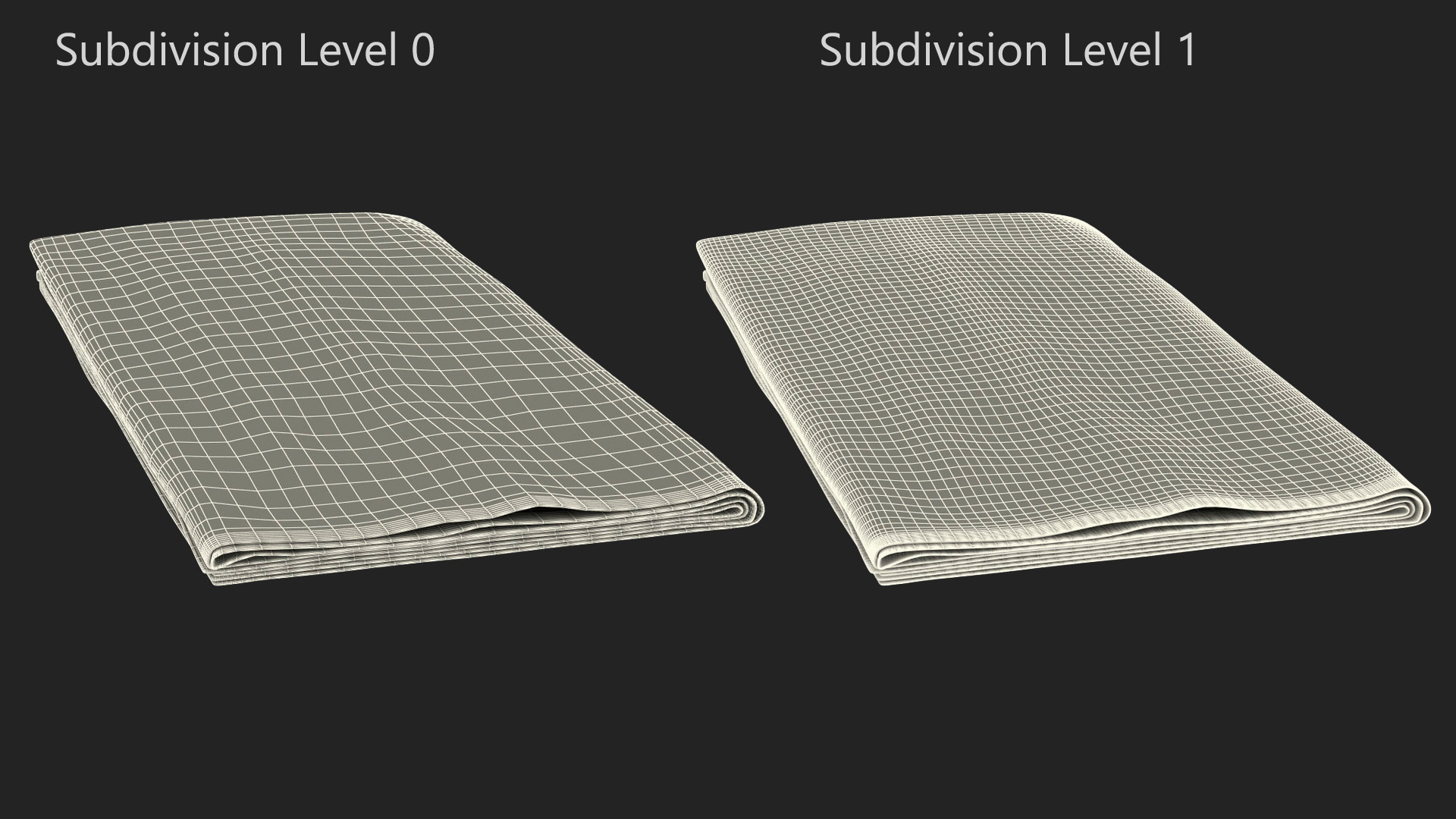 Folded Fabric Towel 3D model